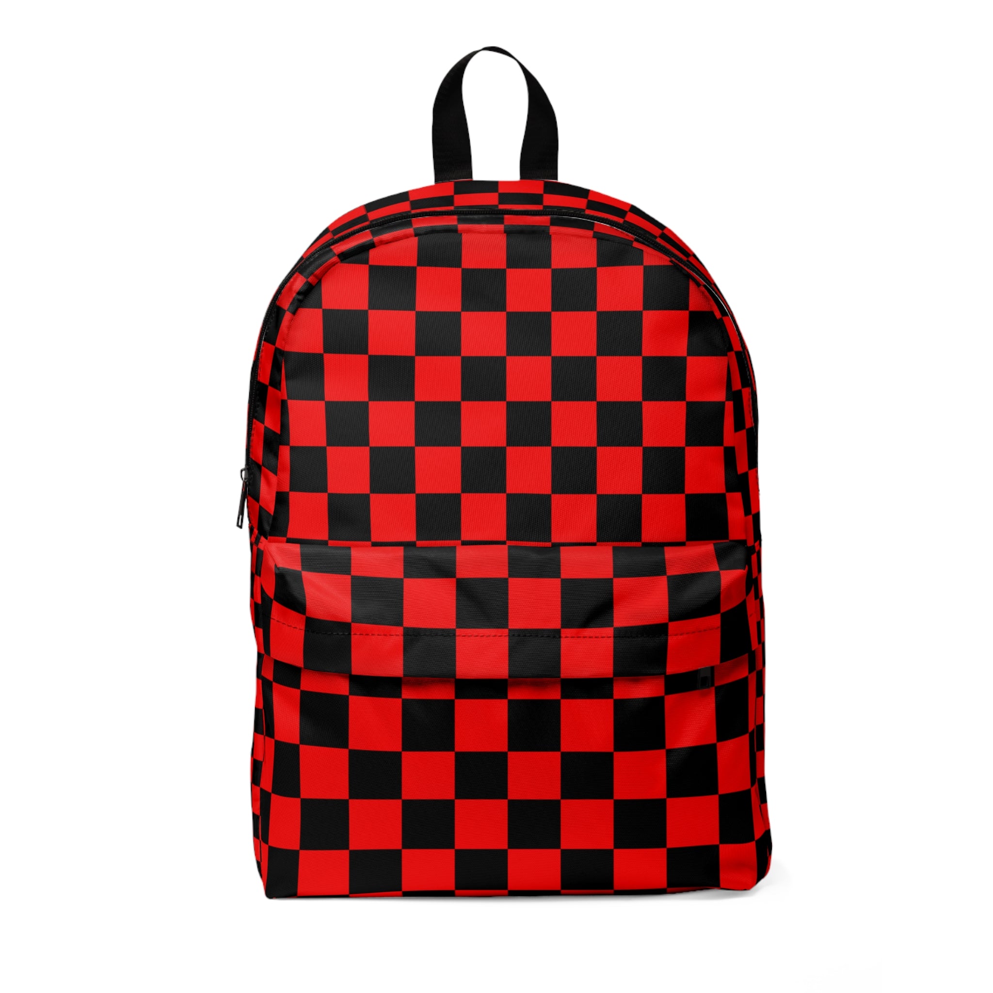 Checkerboard Red and Black Unisex Classic Backpack, Artsulli - Art is Long, Life is Short, Bags, Size, One size, , , , , 19041882695384719229