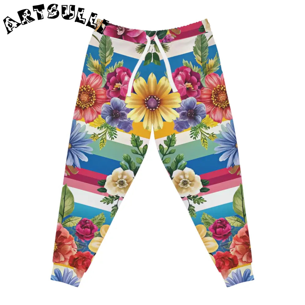 JAKKOUTTHEBXX Colorful Floral Stripe Joggers 2025