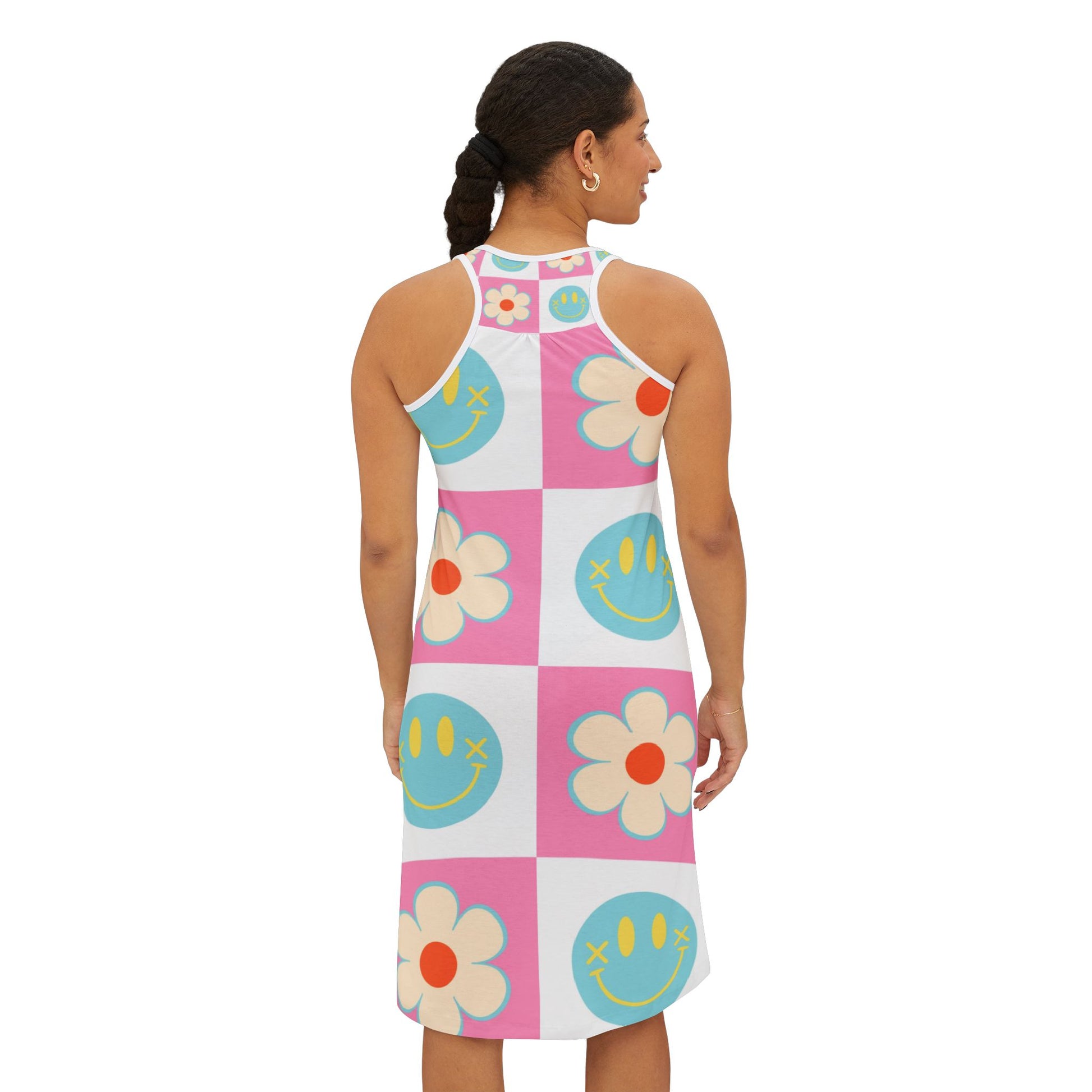 Madotsukis Grin Bloom Women's Racerback Dress (AOP), Artsulli - Art is Long, Life is Short, Tank Top, , , , , , , 