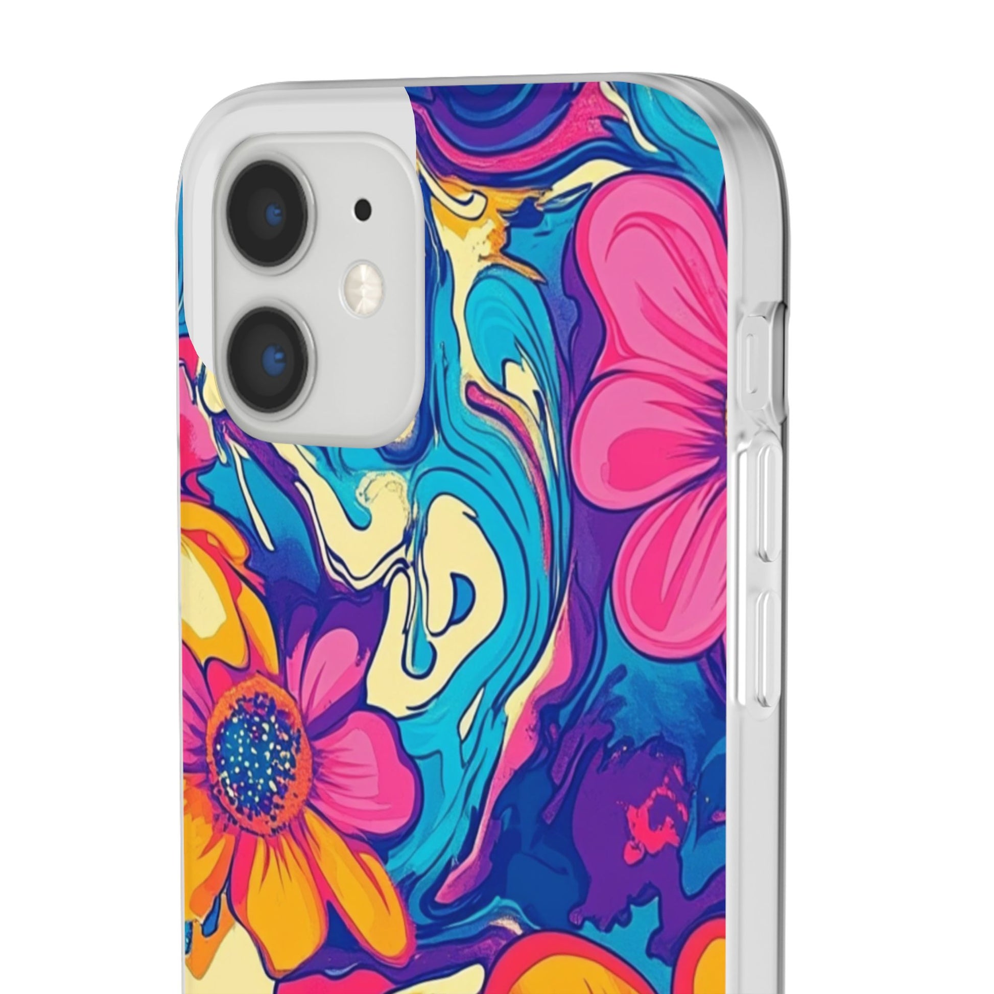 Vibrant Psychedelic Floral Flexi Case, Artsulli - Art is Long, Life is Short, Phone Case, , , , , , , 
