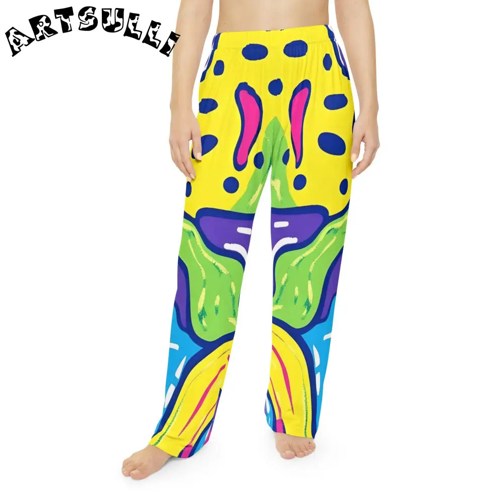 JAKKOUTTHEBXX Colorful Abstract Illustration Printed Pajama Pants 2025