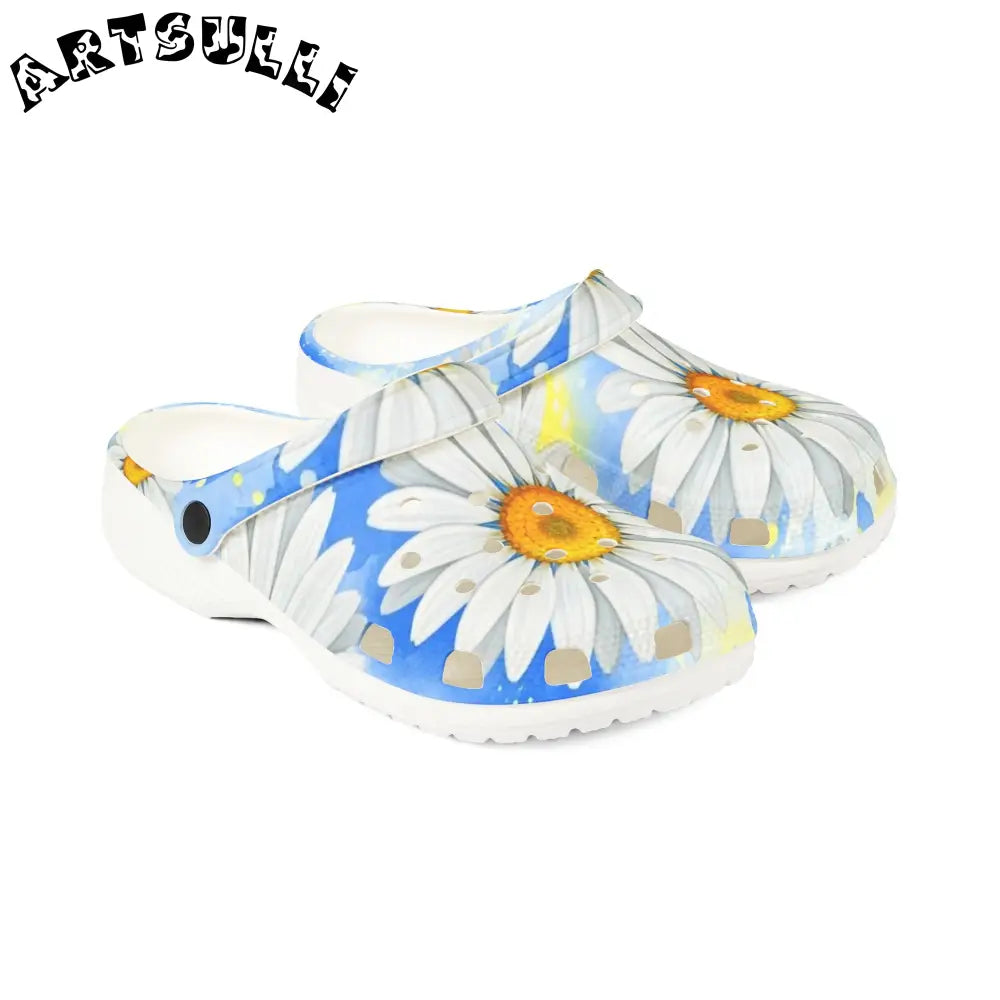 JAKKOUTTHEBXX Daisies EVA Foam Rubber Shoes (AOP) JAKKOUTTHEBXX
