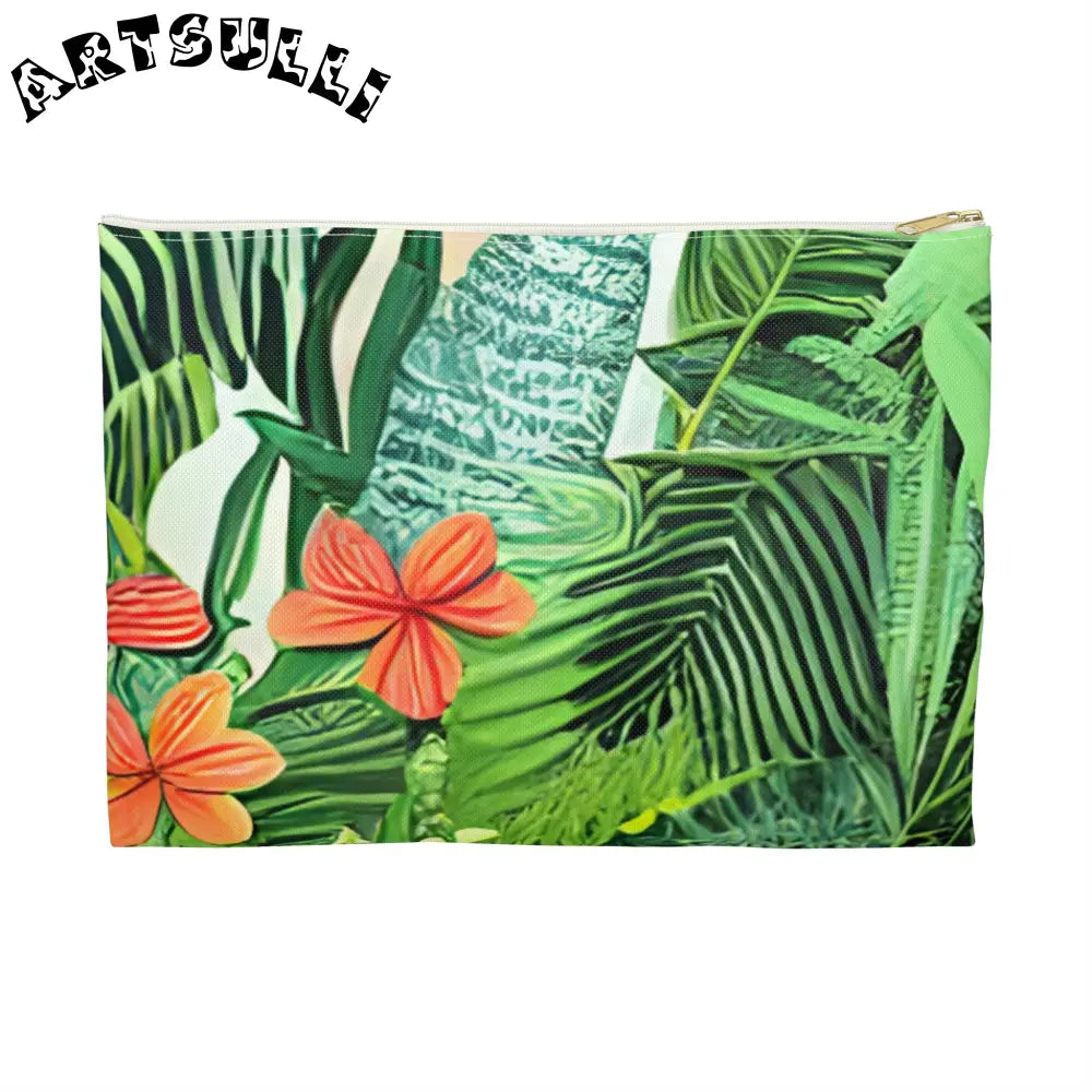 JAKKOUTTHEBXX Tropical bloom zippered pouch JAKKOUTTHEBXX Artsulli