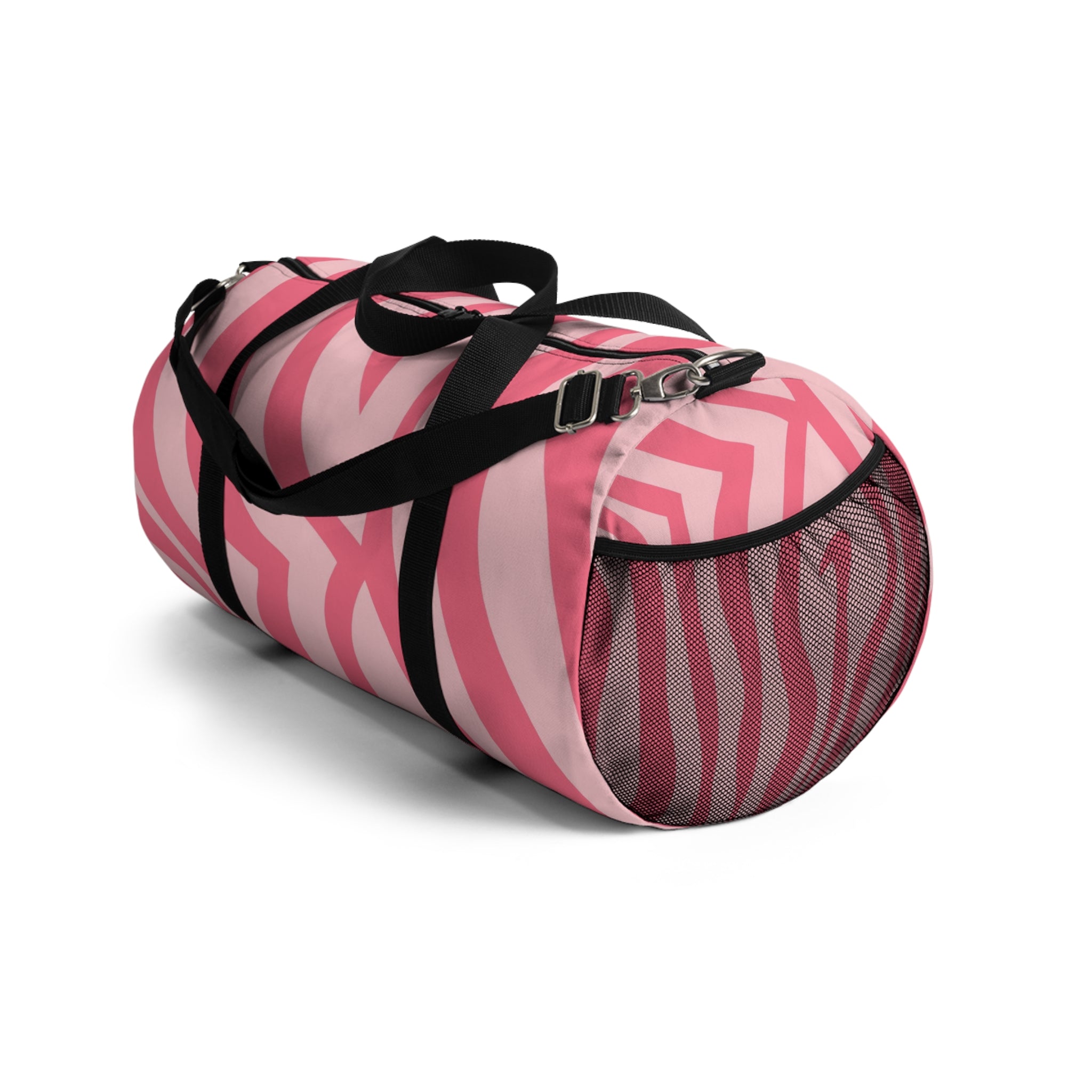 Melting Zebra Stripes Soft Pink Duffel Bag, Artsulli - Art is Long, Life is Short, Bags, , , , , , , 