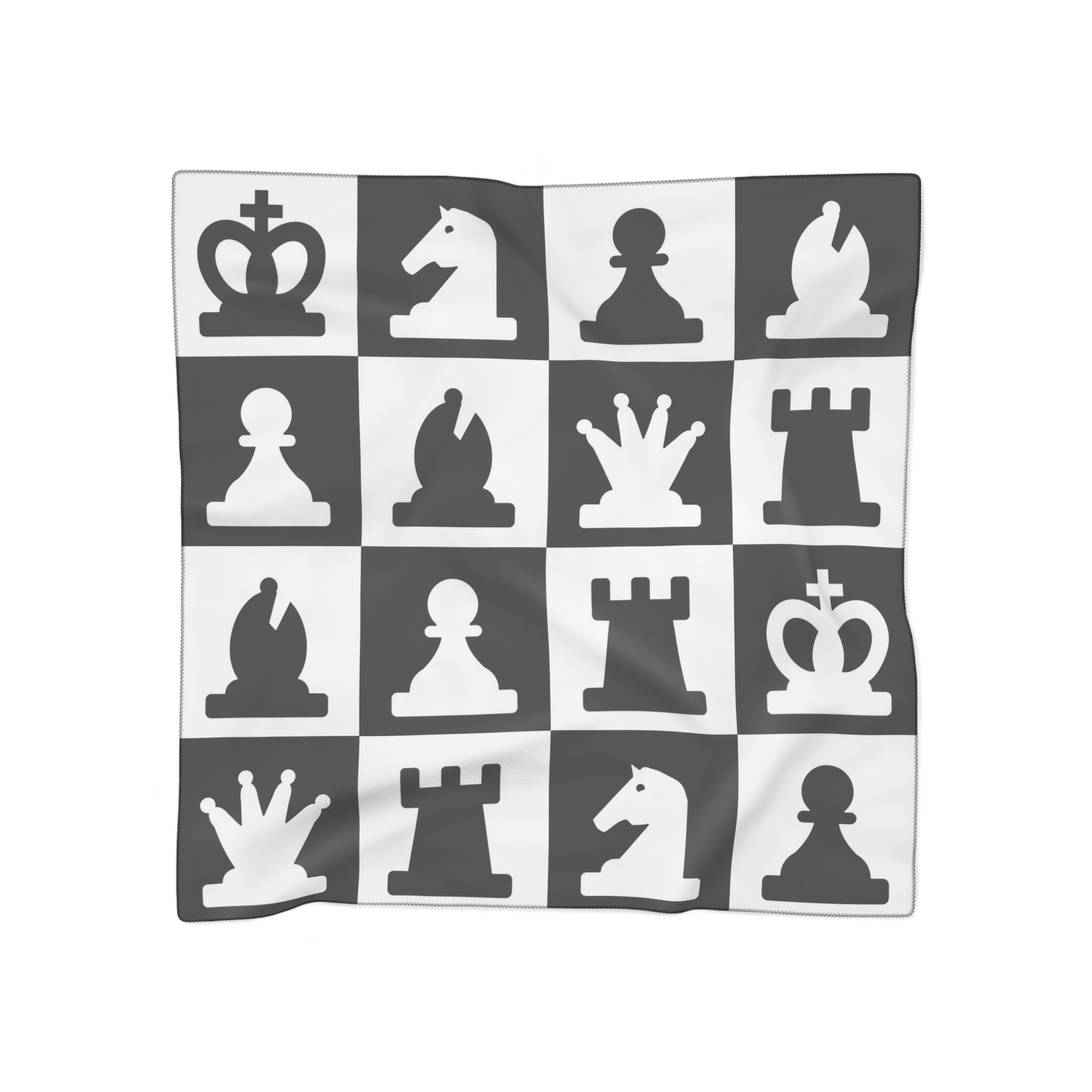 AI Chess Procedural Palace Poly Scarf, Artsulli - Art is Long, Life is Short, Accessories, Color, Poly chiffon, Size, 50" × 50", , , 32529078121363836946