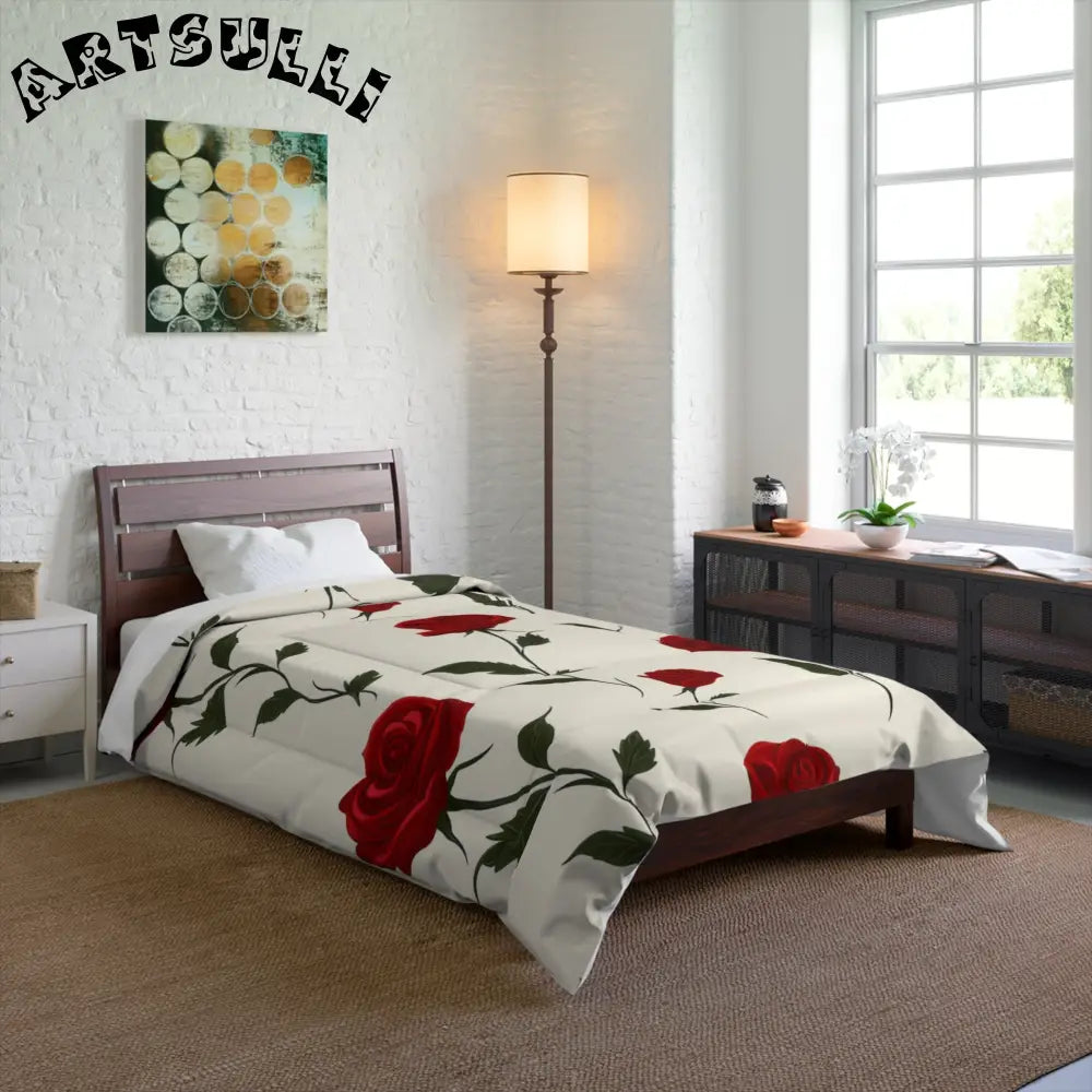 JAKKOUTTHEBXX Red Roses Comforter JAKKOUTTHEBXX Artsulli - Art