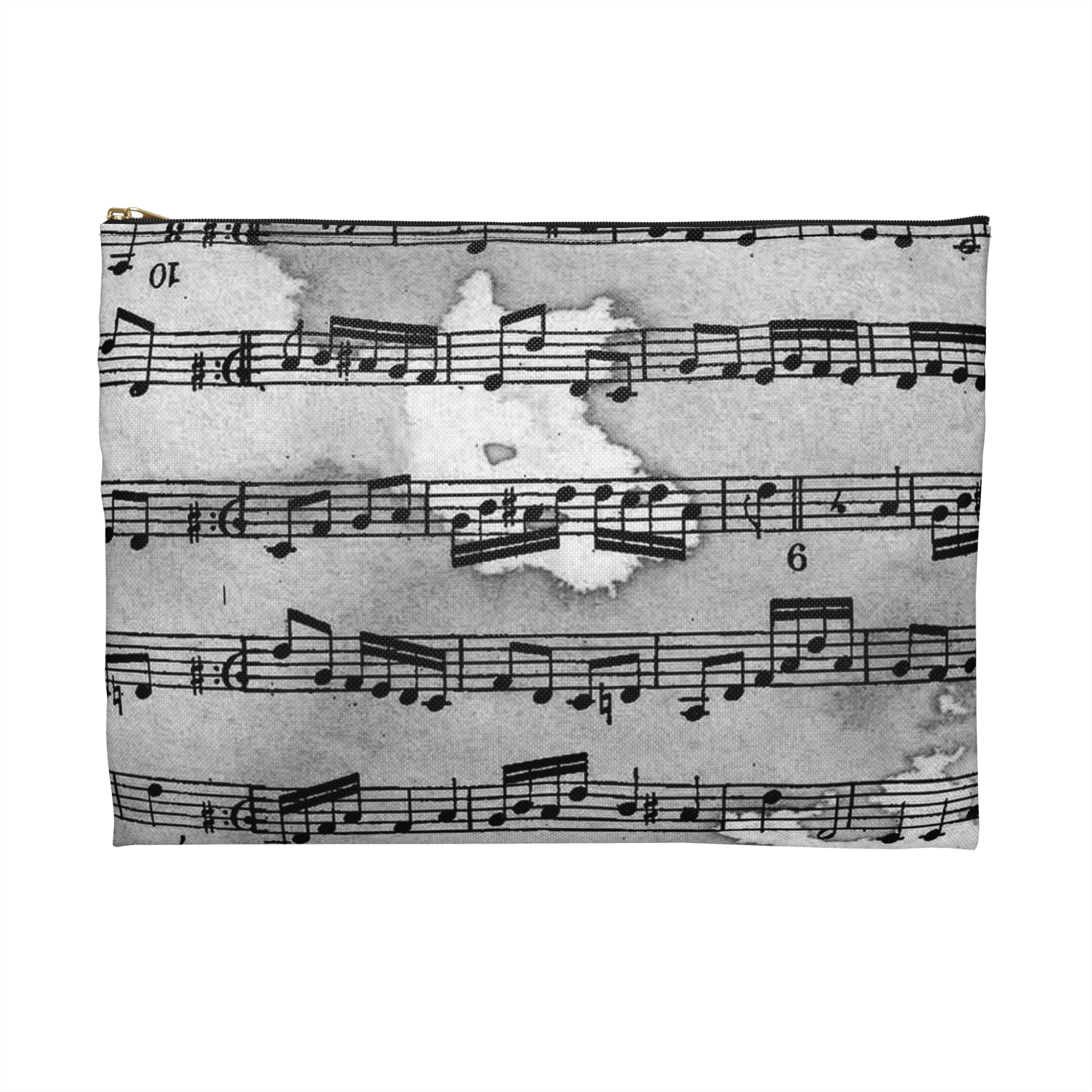 Drip Spill Type Beat Sheet Music Black Accessory Pouch, Artsulli - Art is Long, Life is Short, Bags, , , , , , , 