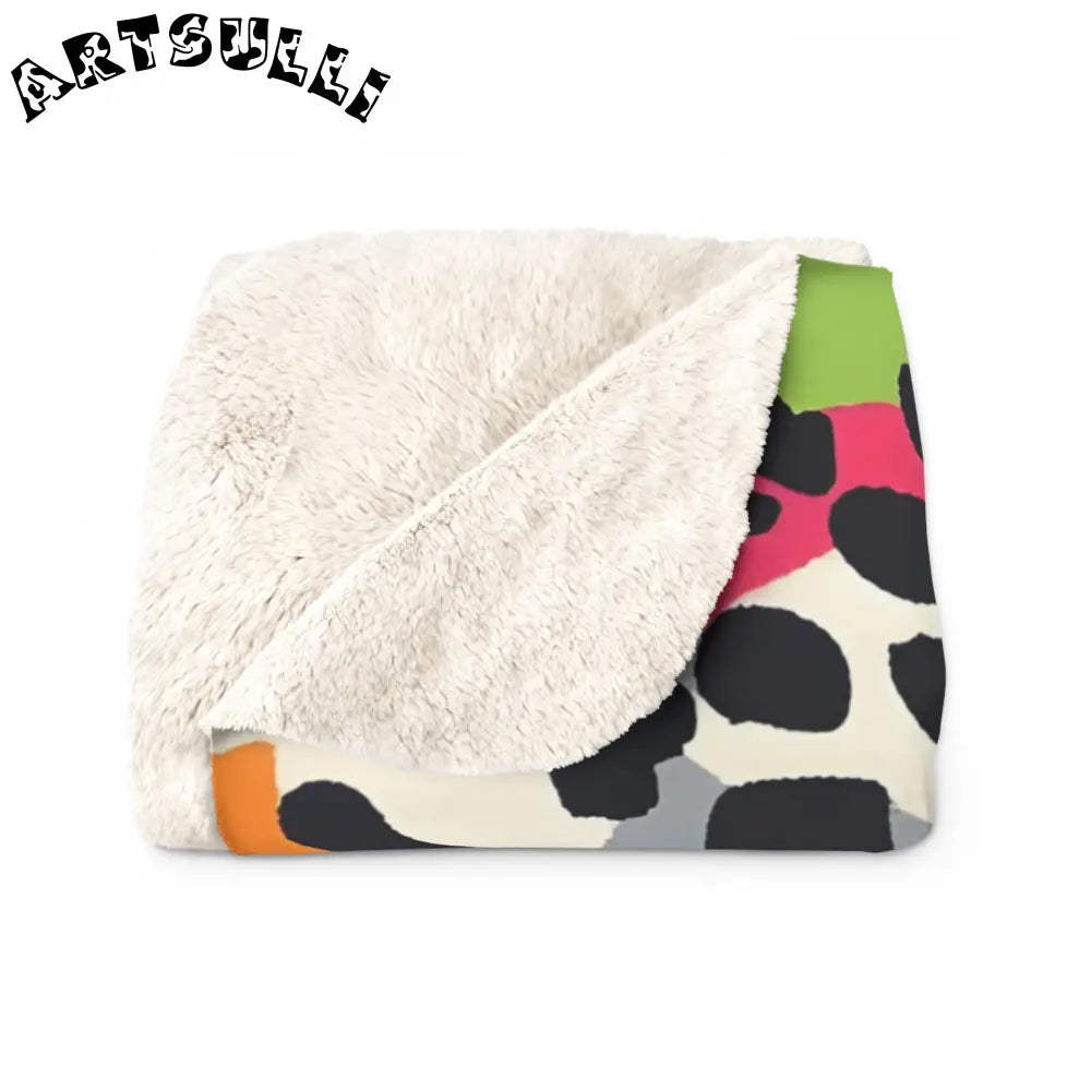 JAKKOUTTHEBXX Wild Brush Strokes x Animal Print Multi-Color Sherpa