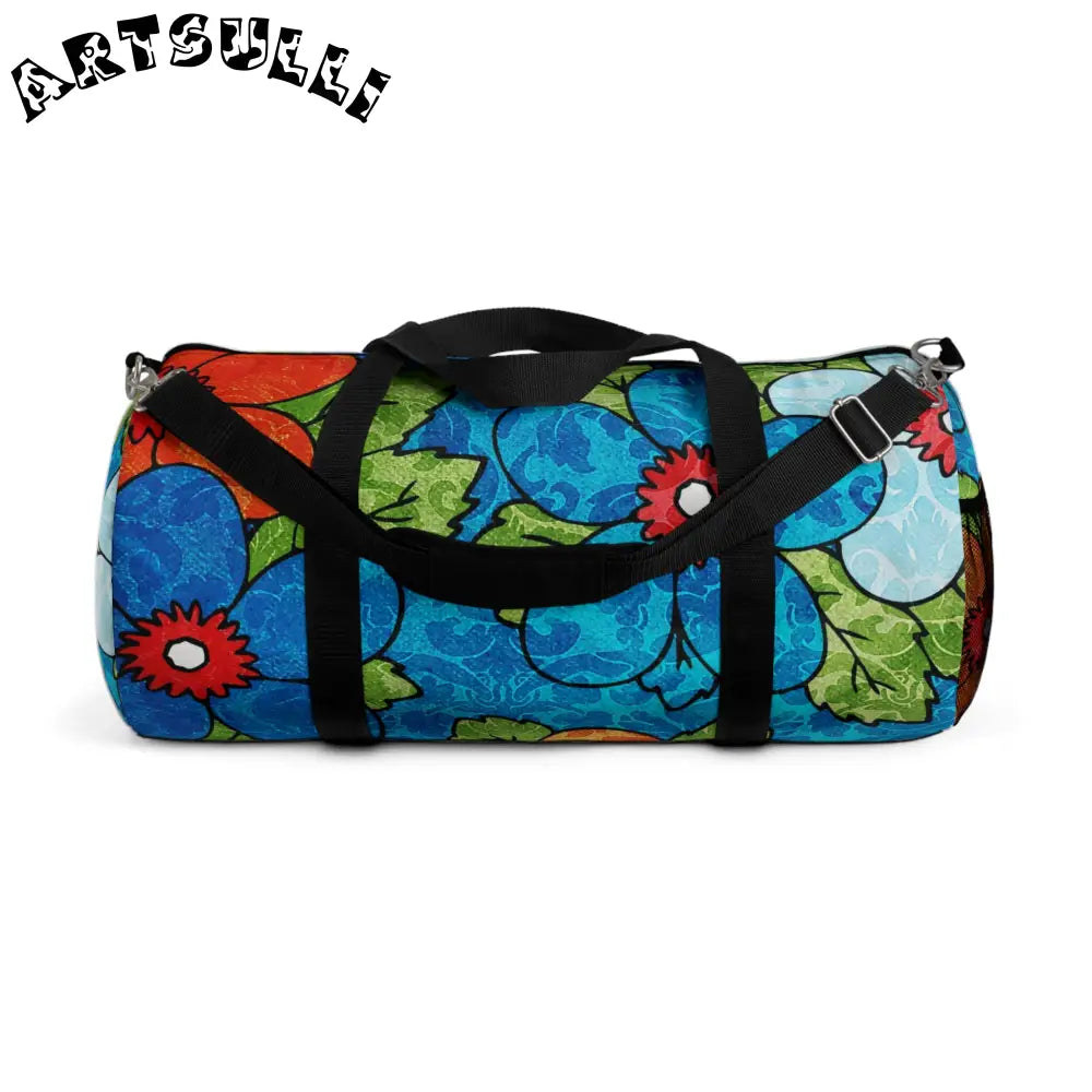 Blue Orange Groovy II Duffel Bag, Artsulli - Art is Long, Life is Short, Bags, Size, Large, , , , , 72336852388339130549