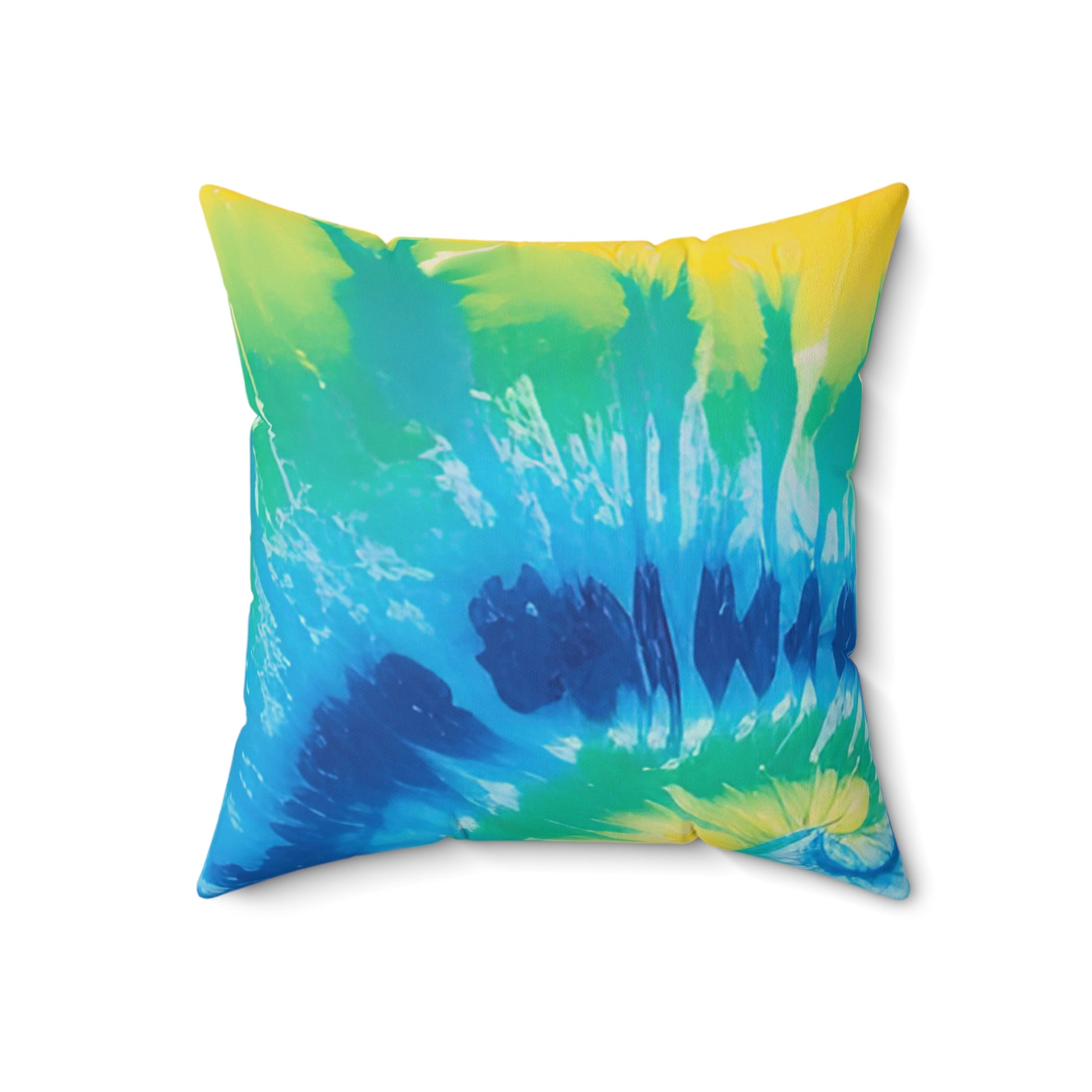Tie Dye Spun Polyester Square Pillow, Artsulli - Art is Long, Life is Short, Home Decor, Size, 18" × 18", , , , , 33952138982074639541