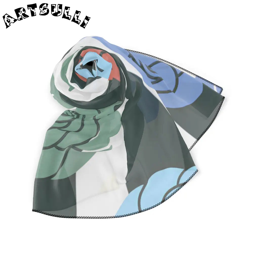 JAKKOUTTHEBXX Stripes x Roses Black and White Poly Scarf