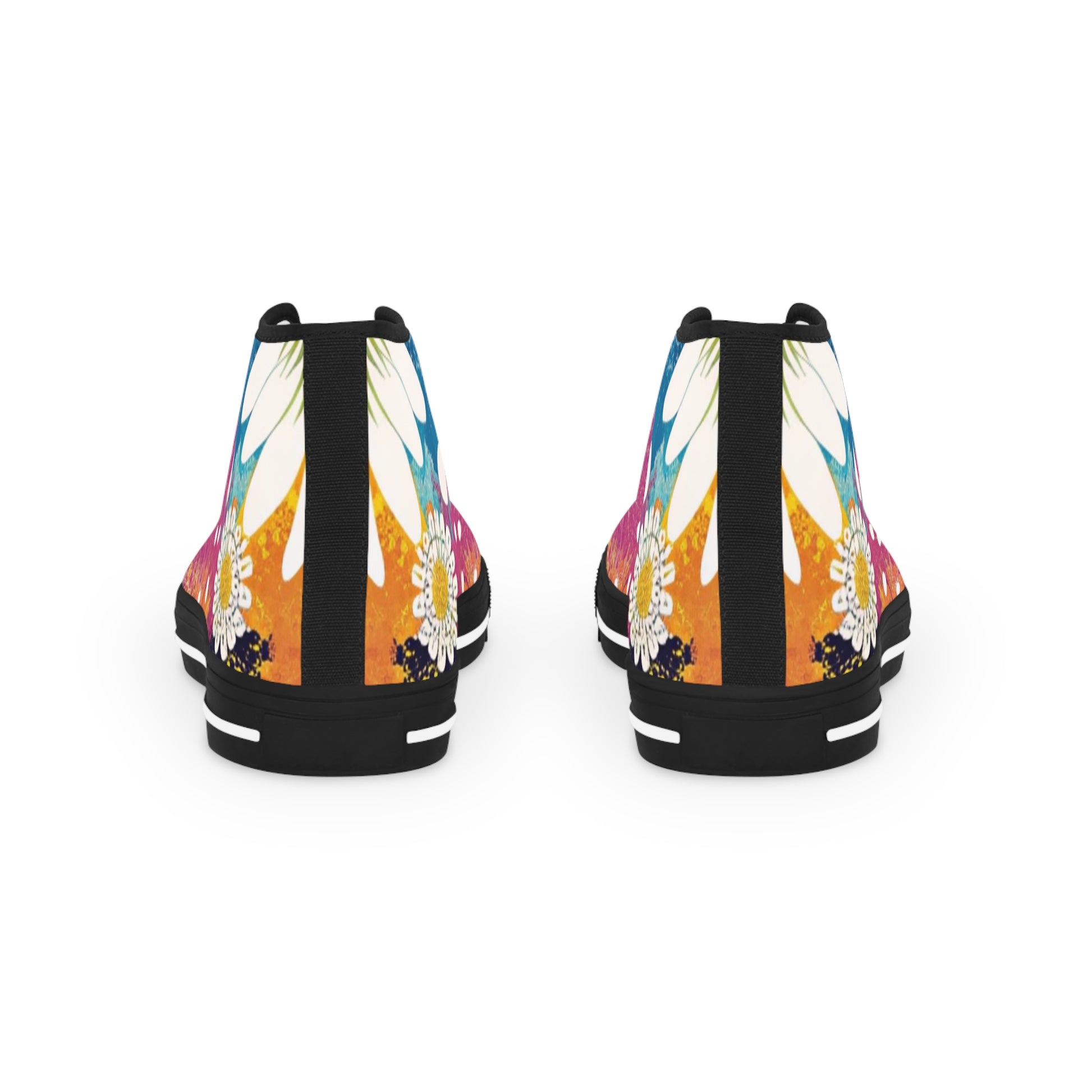 Magical Flower Explosion III Multi-Color Men's High Top Sneakers, Artsulli - Art is Long, Life is Short, Shoes, , , , , , , 