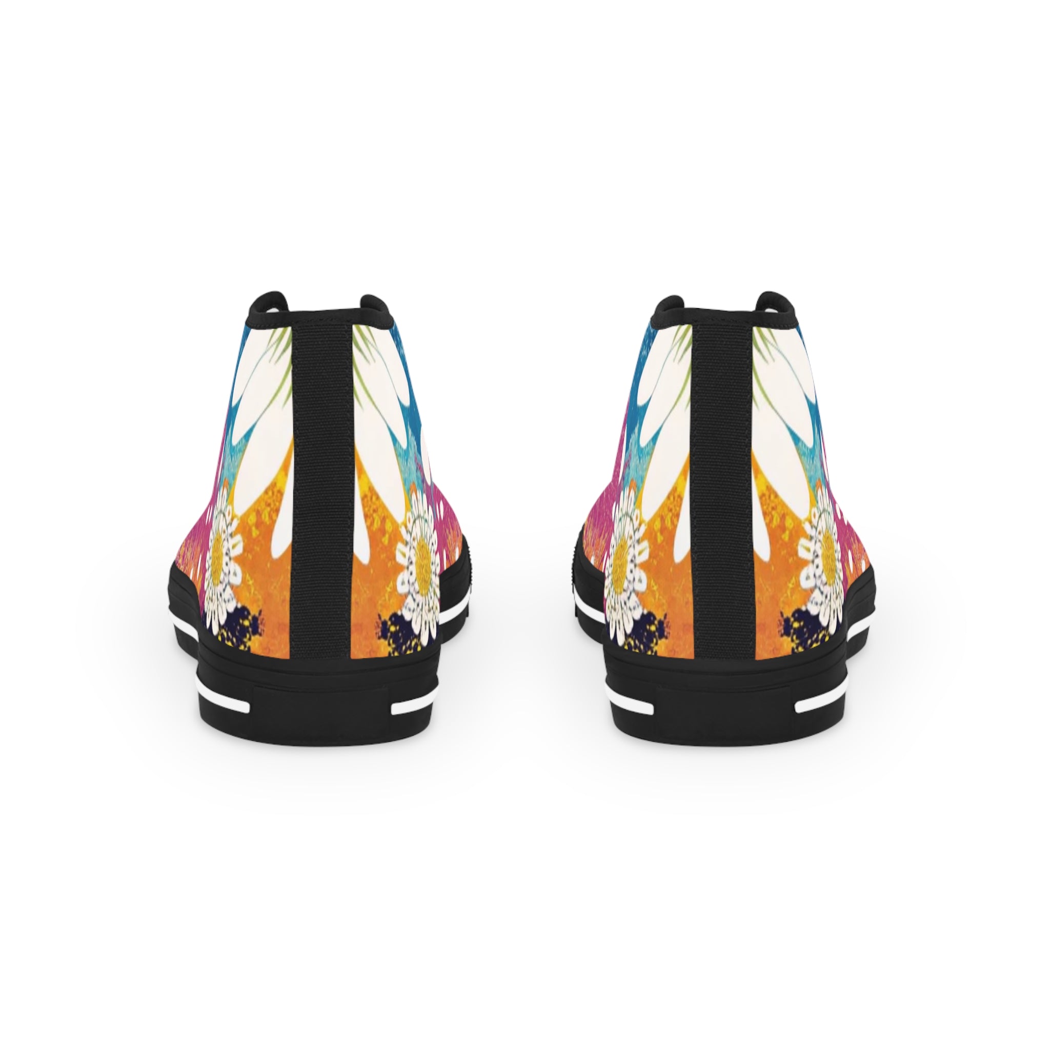 Magical Flower Explosion III Multi-Color Men's High Top Sneakers, Artsulli - Art is Long, Life is Short, Shoes, , , , , , , 