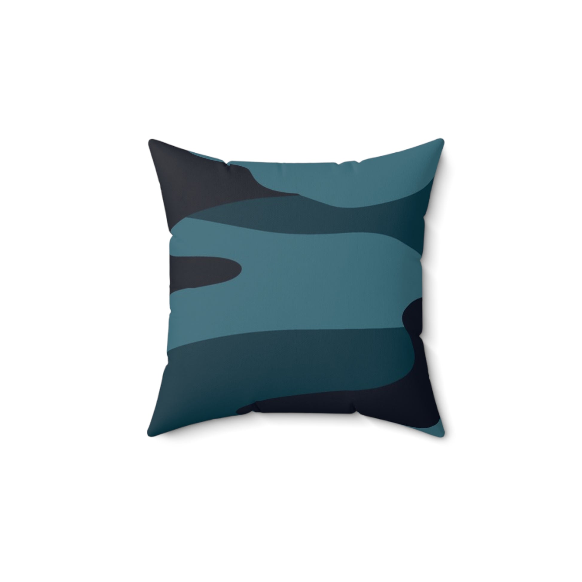 Blue Camouflage Spun Polyester Square Pillow, Artsulli - Art is Long, Life is Short, Home Decor, , , , , , , 