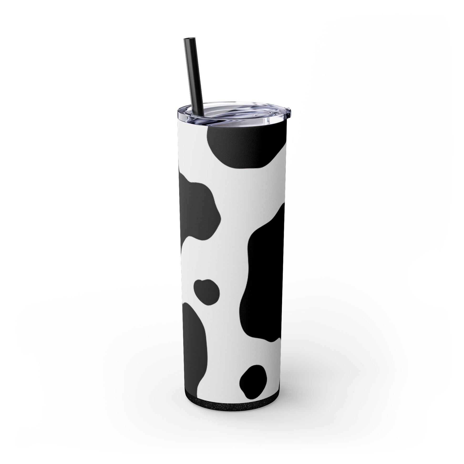 Cow Print Focus Skinny Tumbler with Straw, 20oz, Artsulli - Art is Long, Life is Short, Mug, , , , , , , 