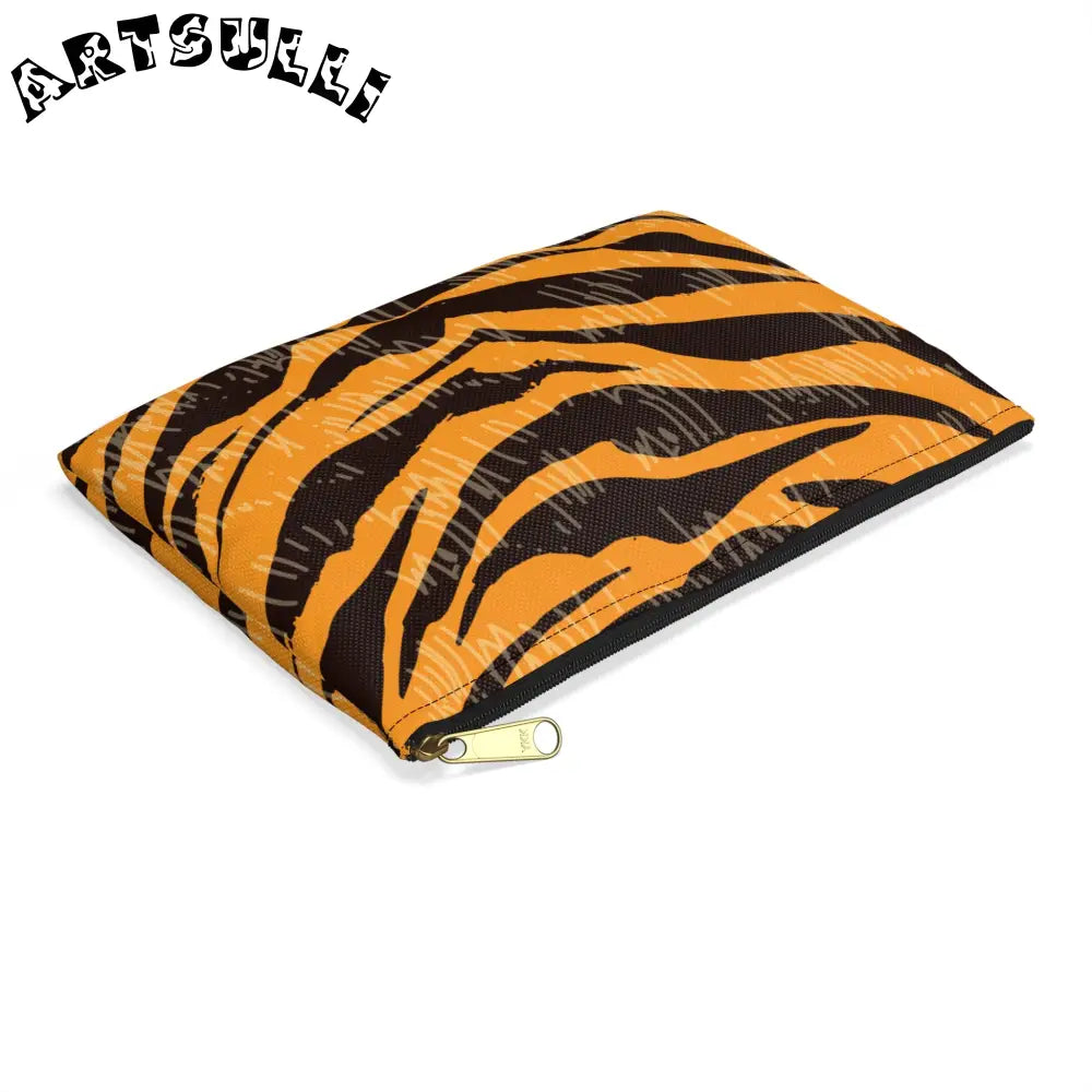 JAKKOUTTHEBXX Tiger Scratches Orange & Black Accessory Pouch