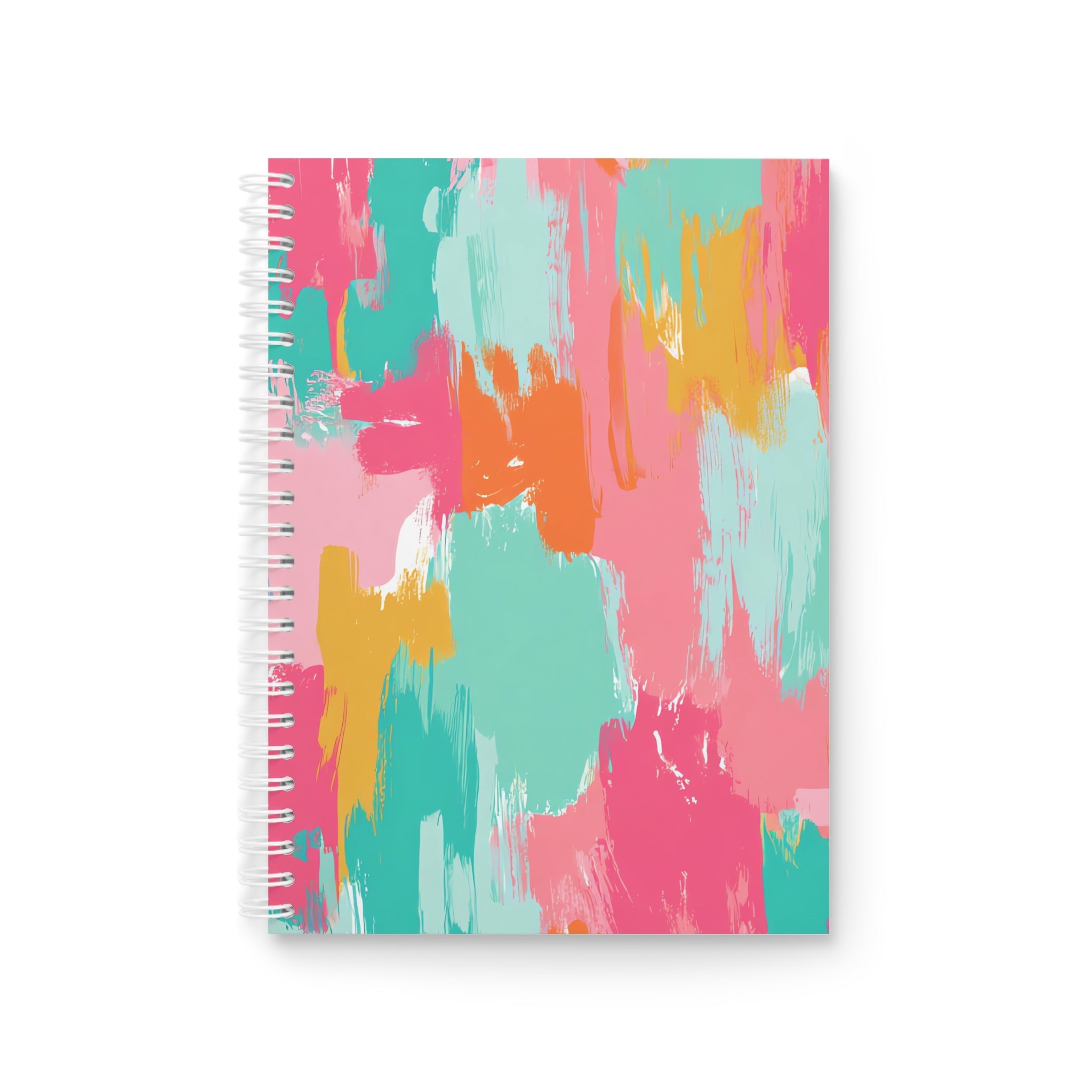 Preppy Pixel Bloom Spiral Notebook, Artsulli - Art is Long, Life is Short, Paper products, Size, One Size, , , , , 30920273522191986884