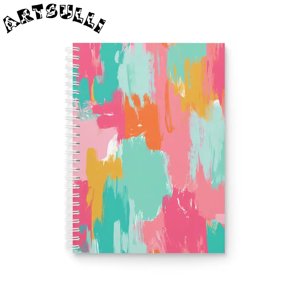 JAKKOUTTHEBXX Preppy Pixel Bloom Spiral Notebook JAKKOUTTHEBXX