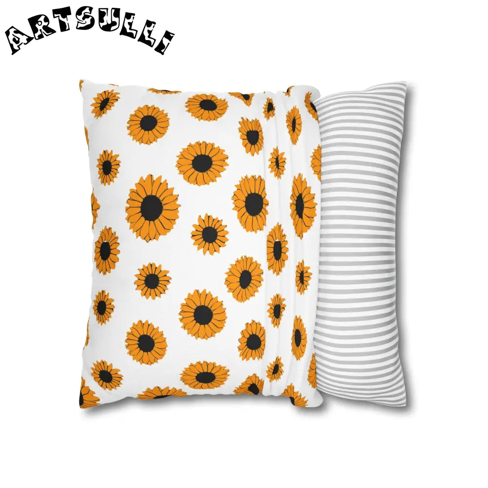 JAKKOUTTHEBXX Sunflowers Spun Polyester Square Pillowcase