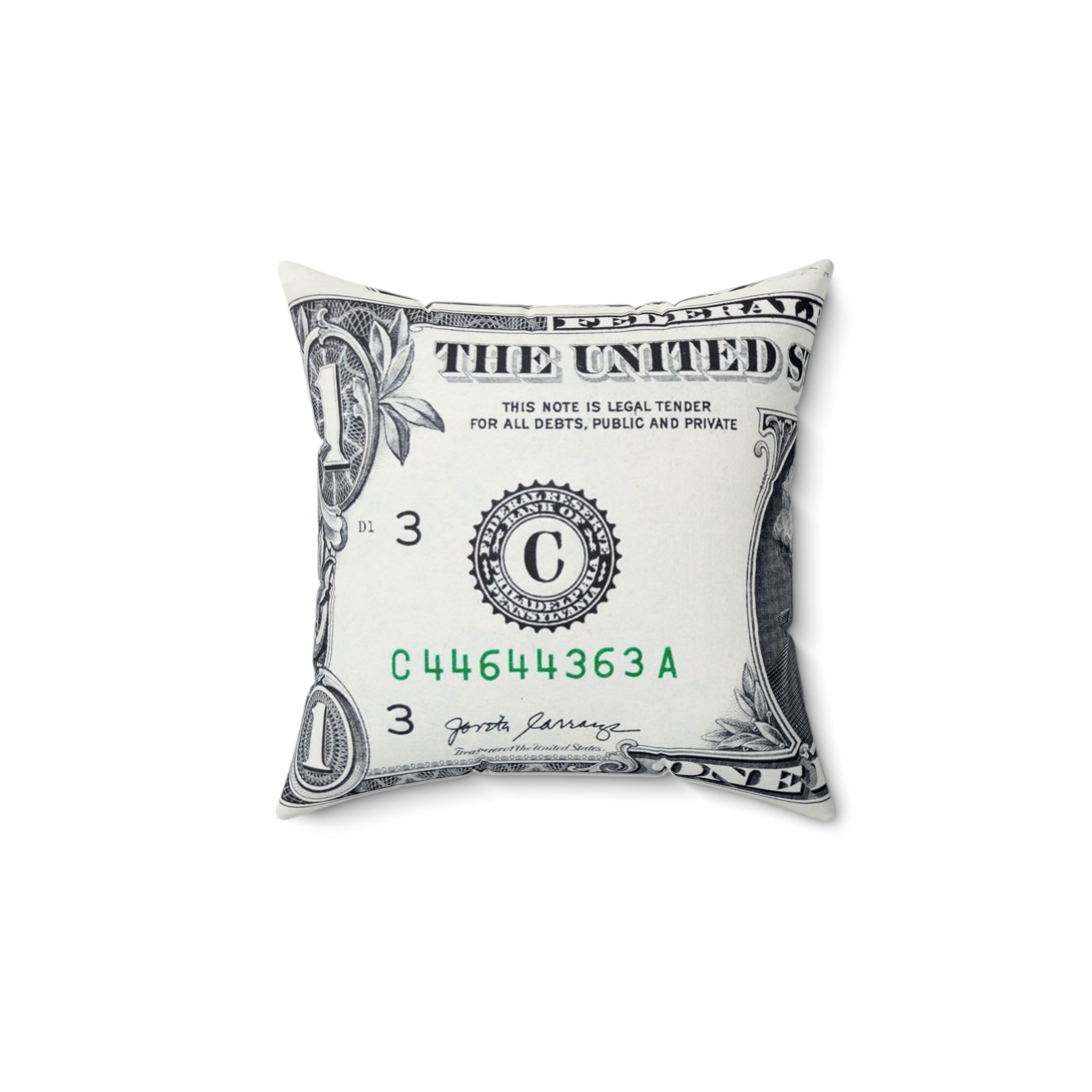 Money Collage Faux Suede Square Pillow, Artsulli - Art is Long, Life is Short, Home Decor, Size, 14" × 14", , , , , 82821583071831