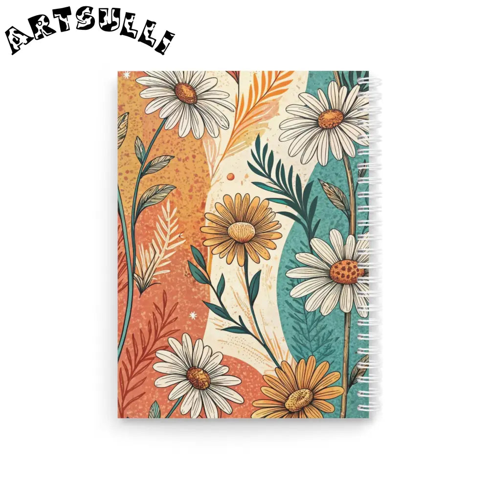 JAKKOUTTHEBXX Retro Daisy Dream Spiral Notebook JAKKOUTTHEBXX