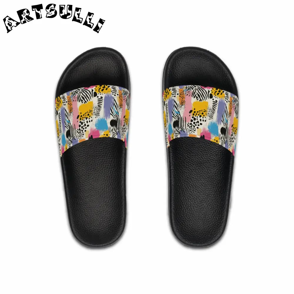 JAKKOUTTHEBXX Rae Zebra Rhapsody II Men’s Slide Sandals