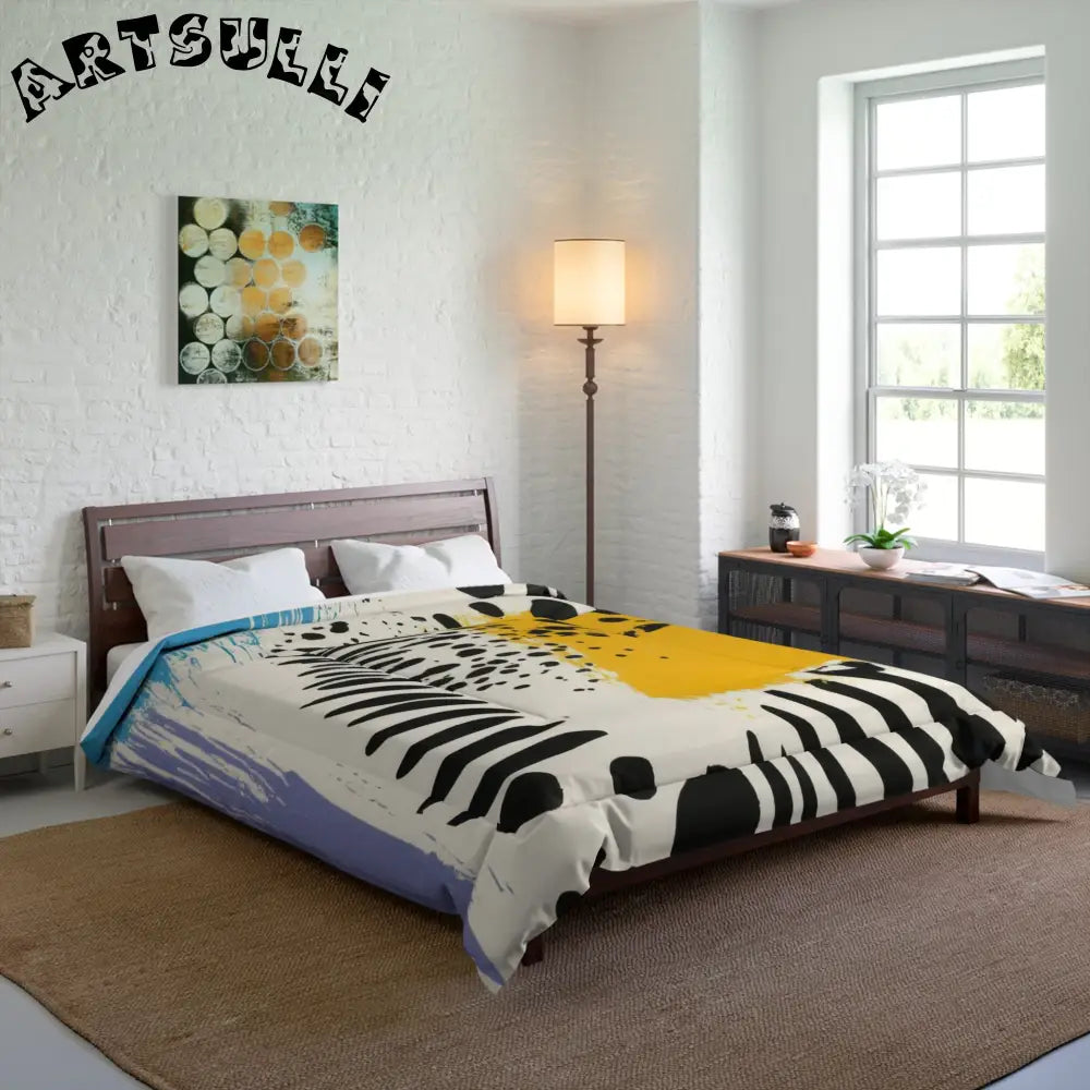 JAKKOUTTHEBXX Rae Zebra Rhapsody Comforter JAKKOUTTHEBXX Artsulli