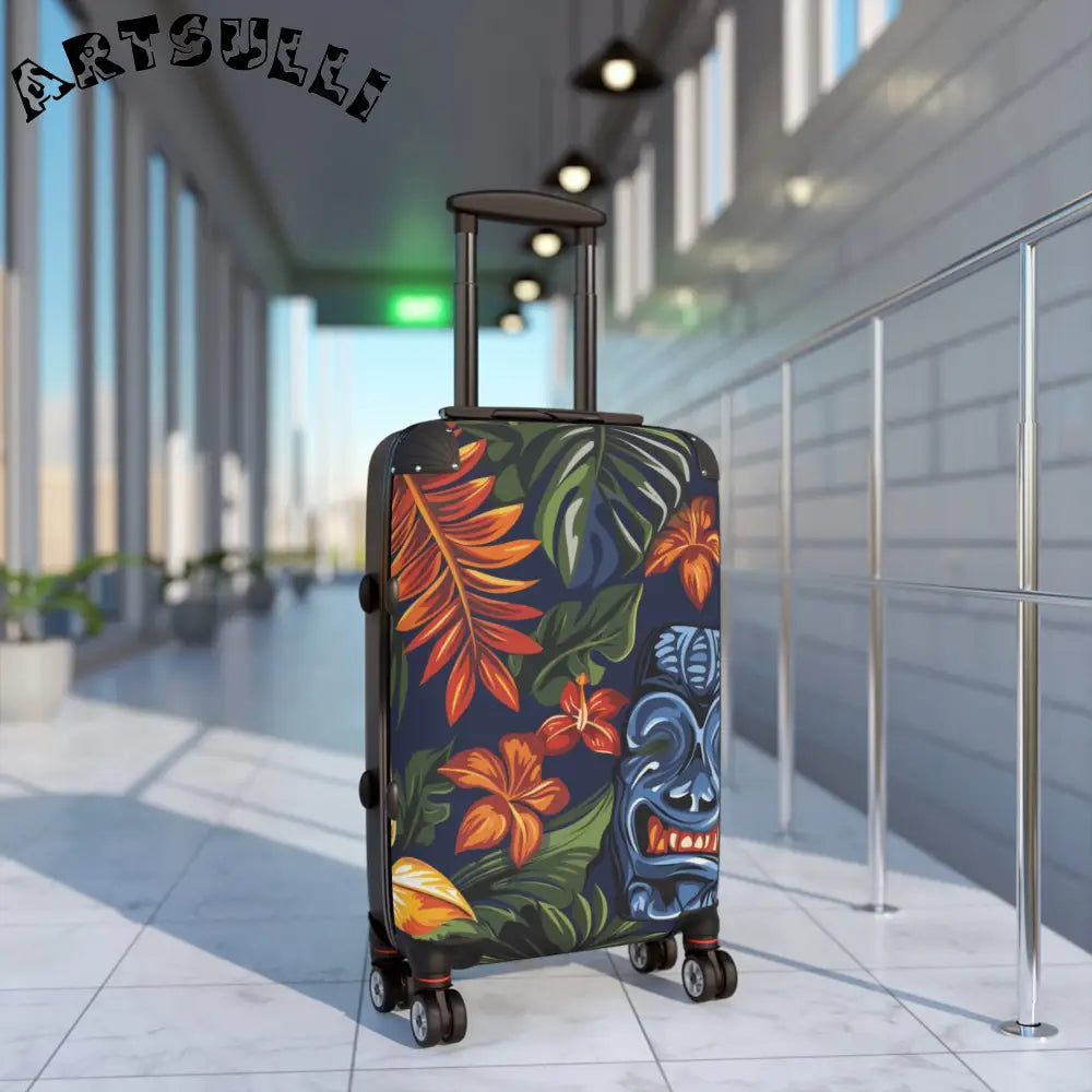 JAKKOUTTHEBXX Tropical Tiki Mask Carry-On Suitcase 2025