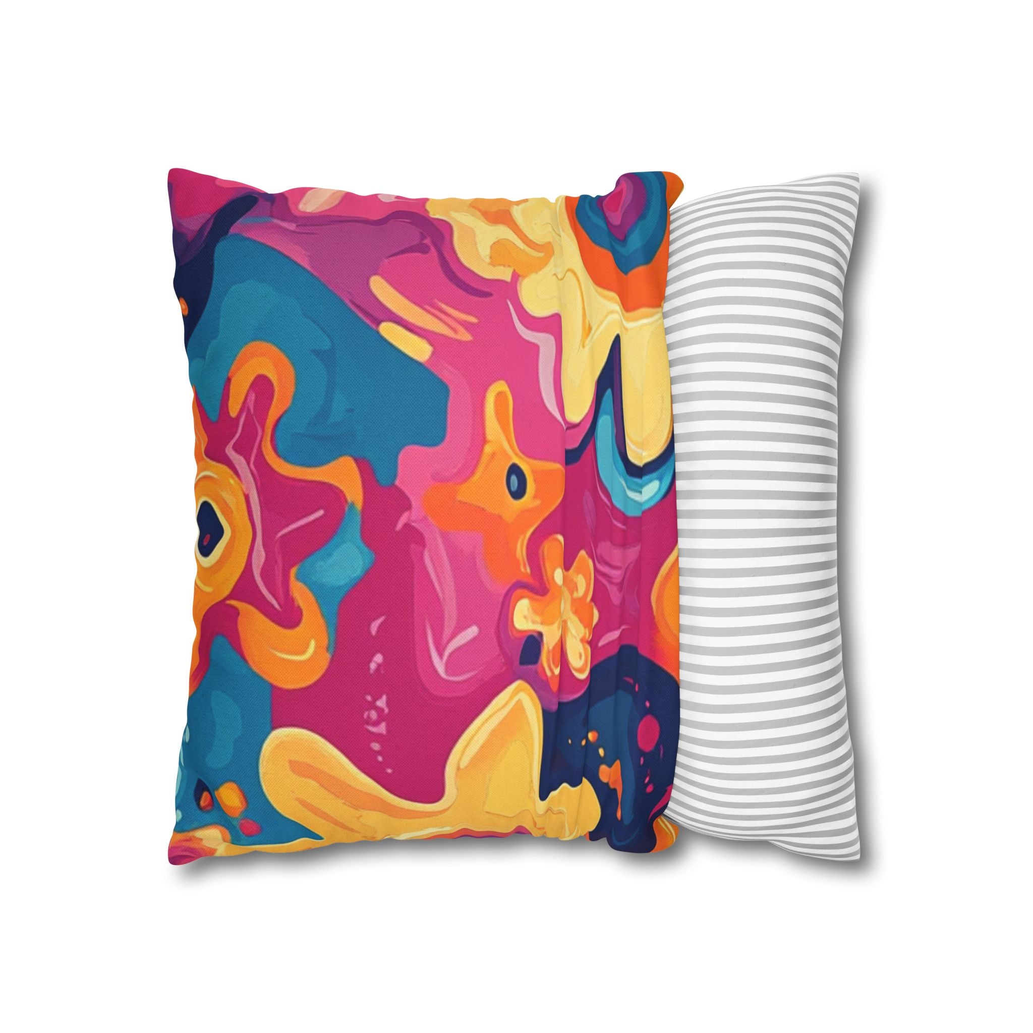 Spun Polyester Square Pillowcase