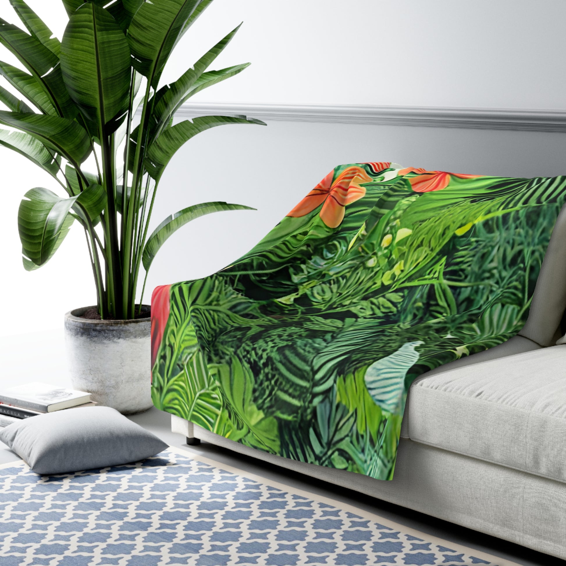 Jungle Zebra Art Sherpa Fleece Blanket, Artsulli - Art is Long, Life is Short, Home Decor, , , , , , , 