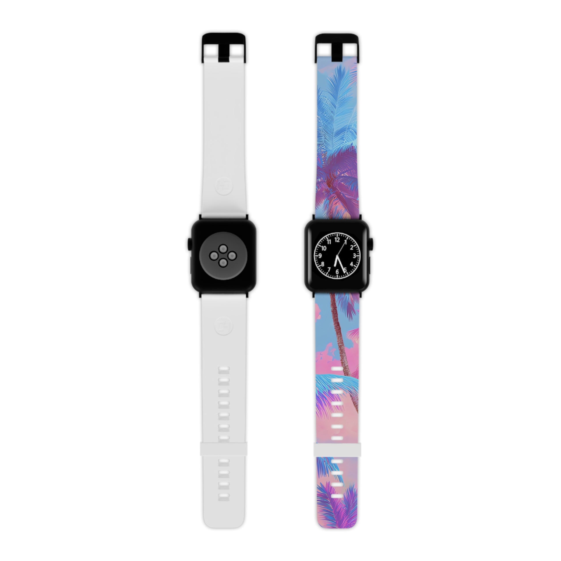 Ethereal Pastel Palms Watch Band for Apple Watch, Artsulli - Art is Long, Life is Short, Accessories, Size, 8'' × 0.75'' / 38 - 40 mm, Color, Black, , , 93650794724112563174