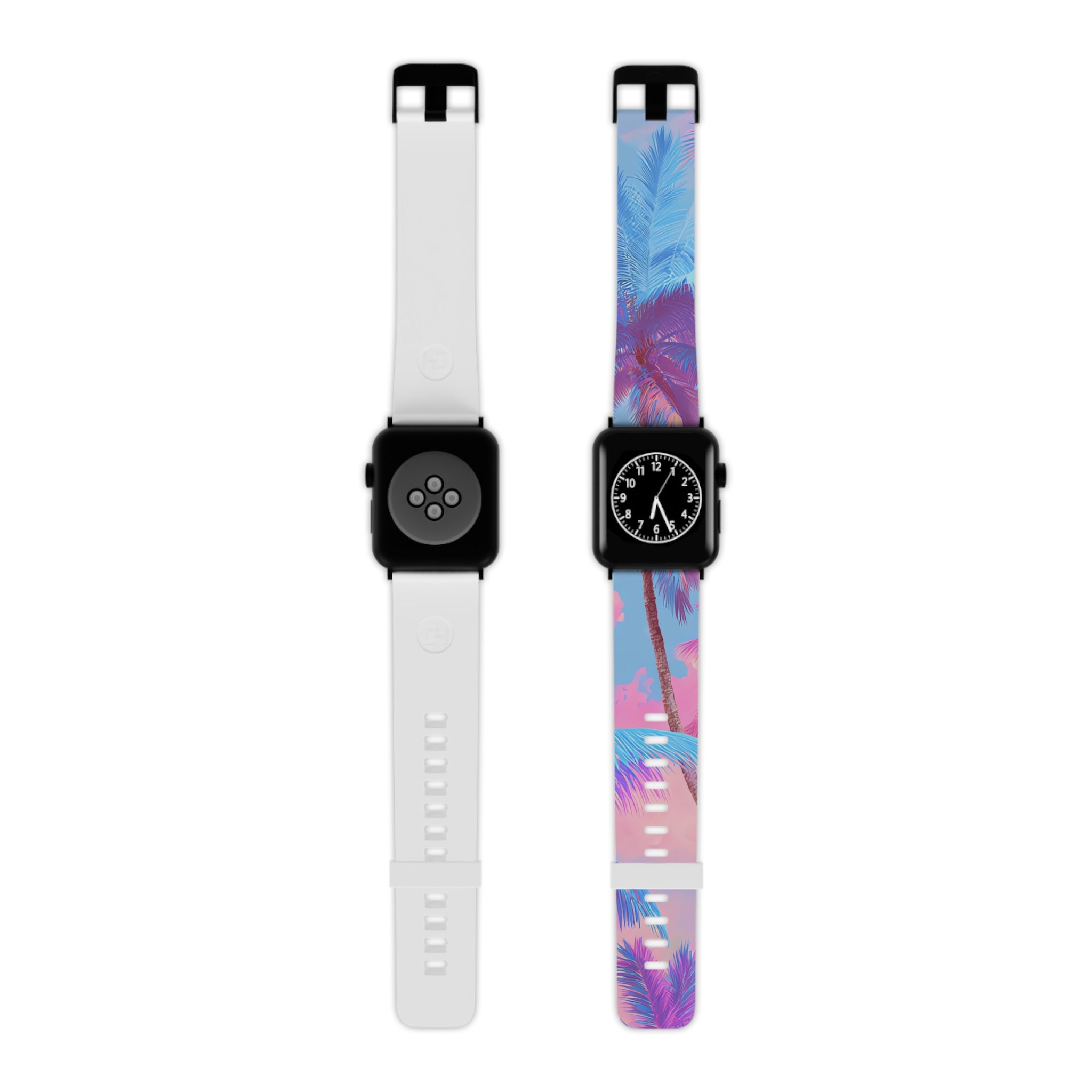 Ethereal Pastel Palms Watch Band for Apple Watch, Artsulli - Art is Long, Life is Short, Accessories, Size, 8'' × 0.75'' / 38 - 40 mm, Color, Black, , , 93650794724112563174