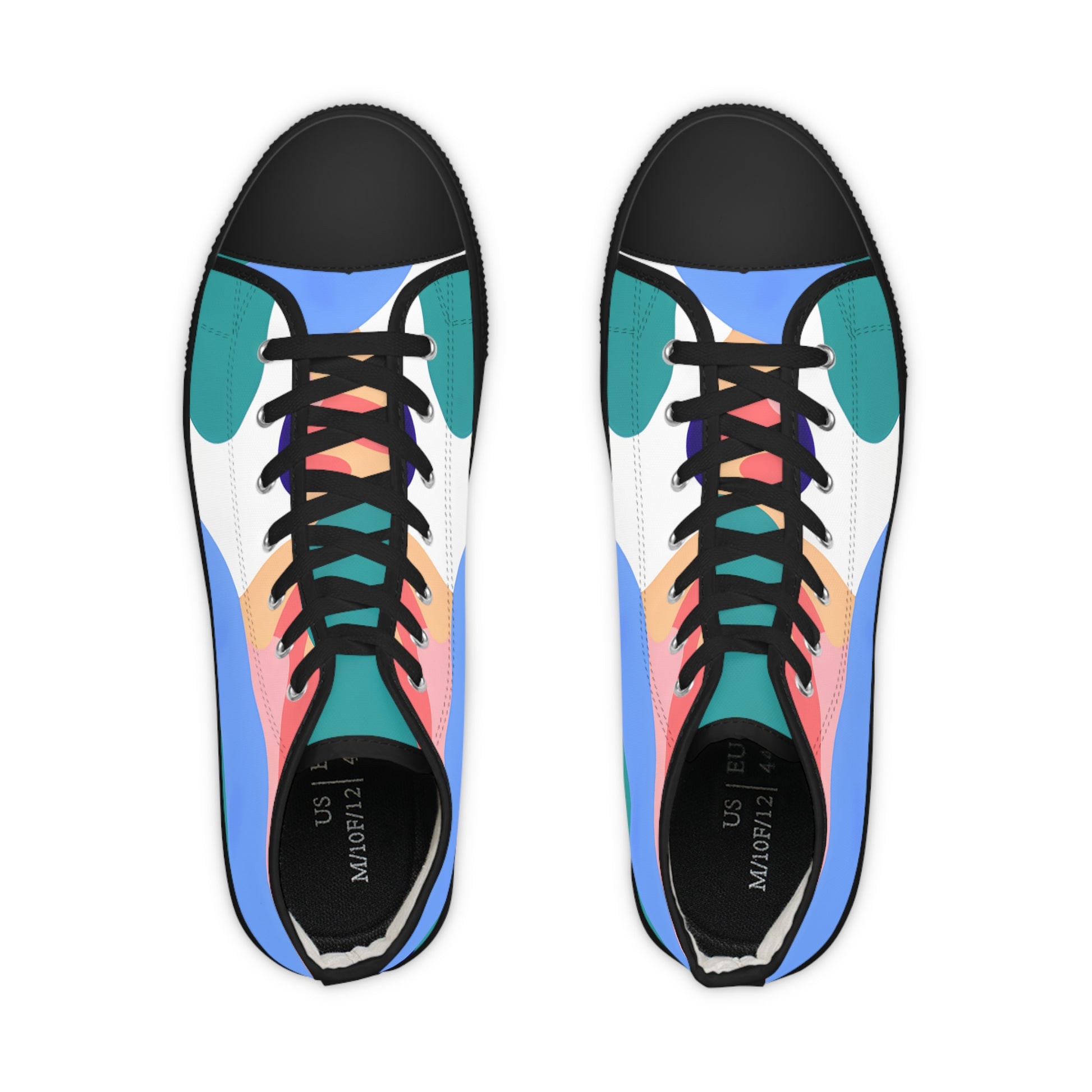 Lush Risograph Jungle Men's High Top Sneakers, Artsulli - Art is Long, Life is Short, Shoes, , , , , , , 