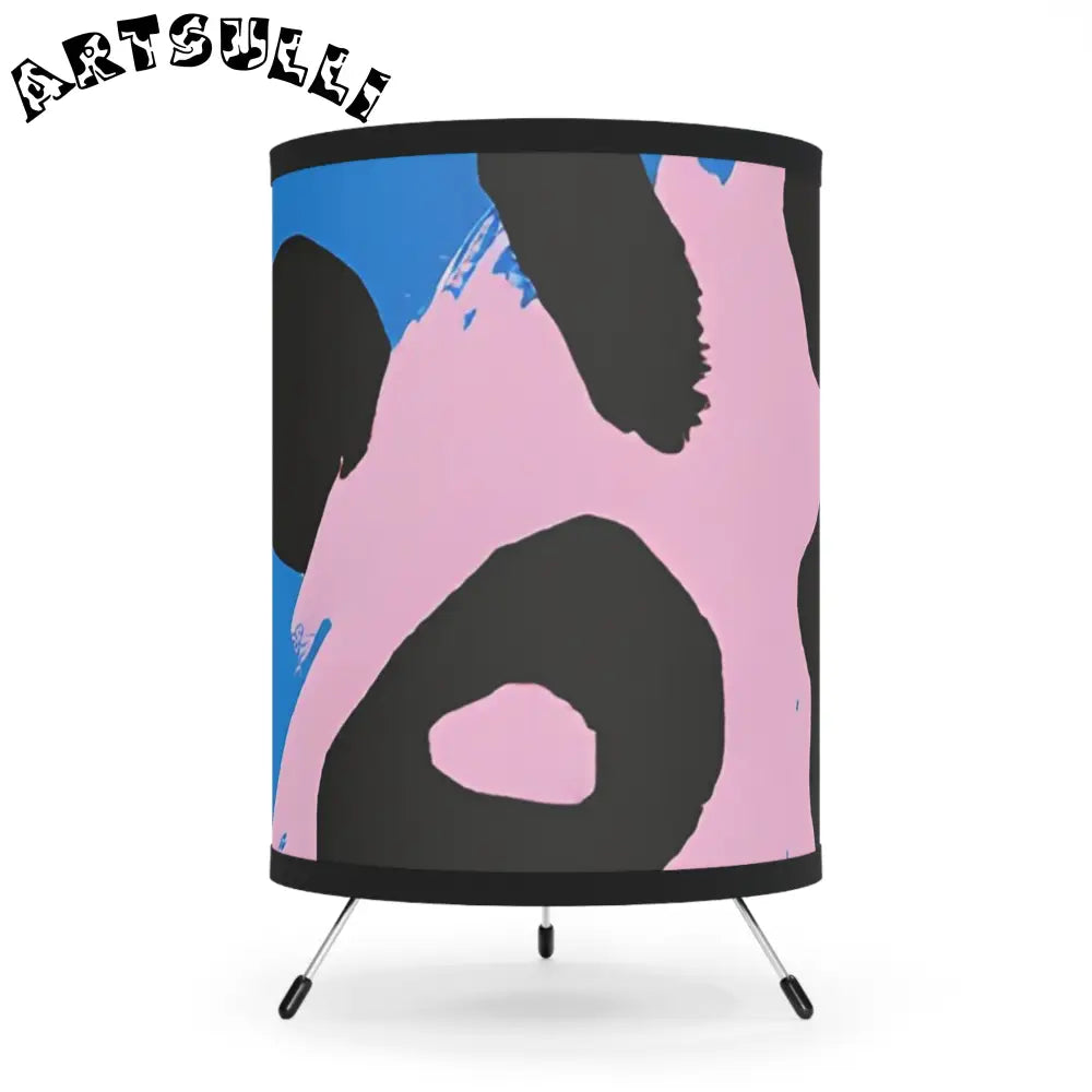 90s Neon Tripod Lamp with High-Res Printed Shade, US\CA plug, Artsulli - Art is Long, Life is Short, Home Decor, Size, One size, Color, Black, , , 11113366765209711579