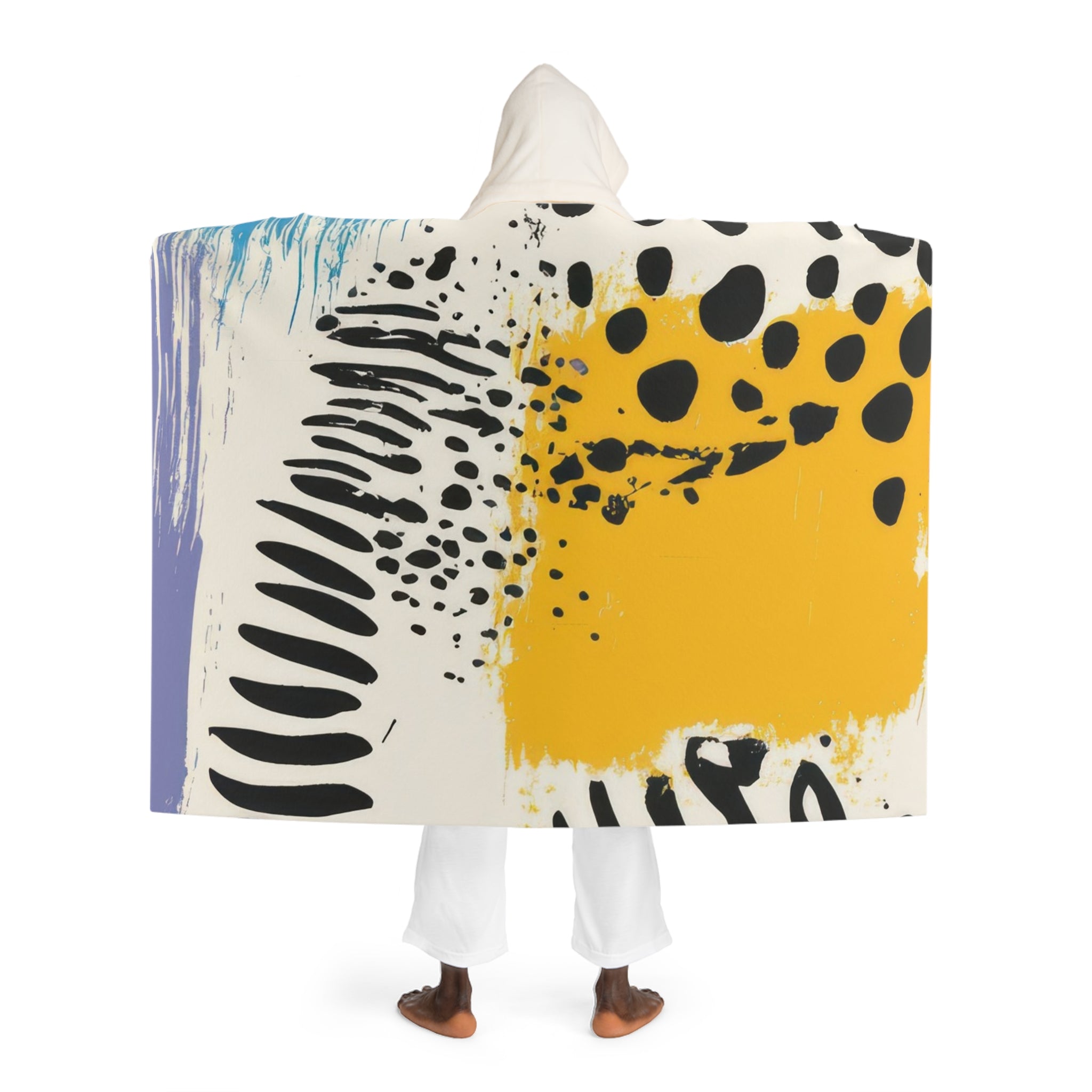 Rae Zebra Rhapsody Hooded Sherpa Fleece Blanket, Artsulli - Art is Long, Life is Short, All Over Prints, , , , , , , 