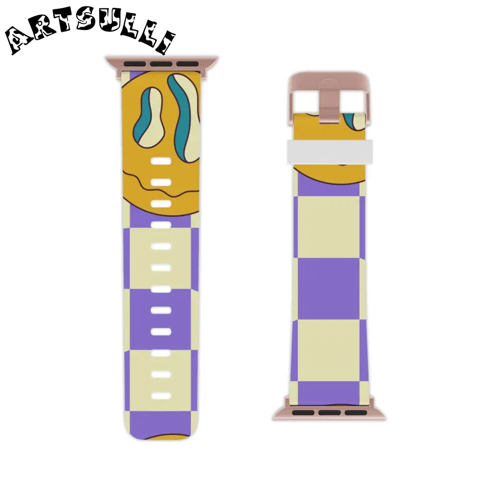 JAKKOUTTHEBXX Trippy Flower Power Motifs Watch Band for Apple Watch