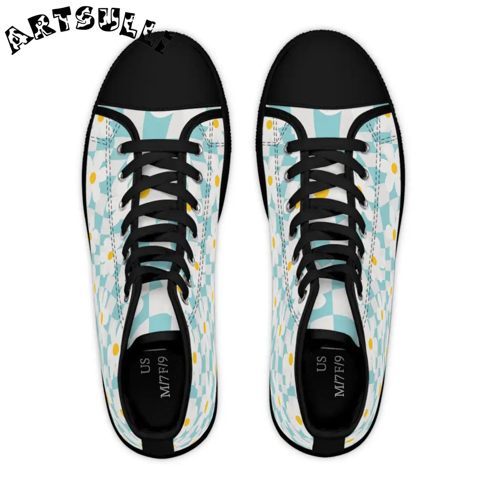 JAKKOUTTHEBXX Trippy Check Garden Women’s High Top Sneakers
