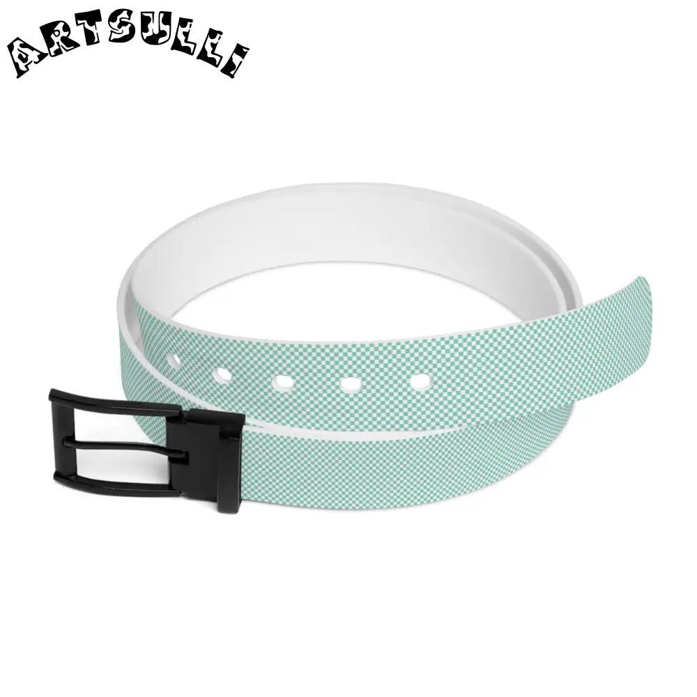 JAKKOUTTHEBXX Checkerboard Light Green Belt JAKKOUTTHEBXX Artsulli