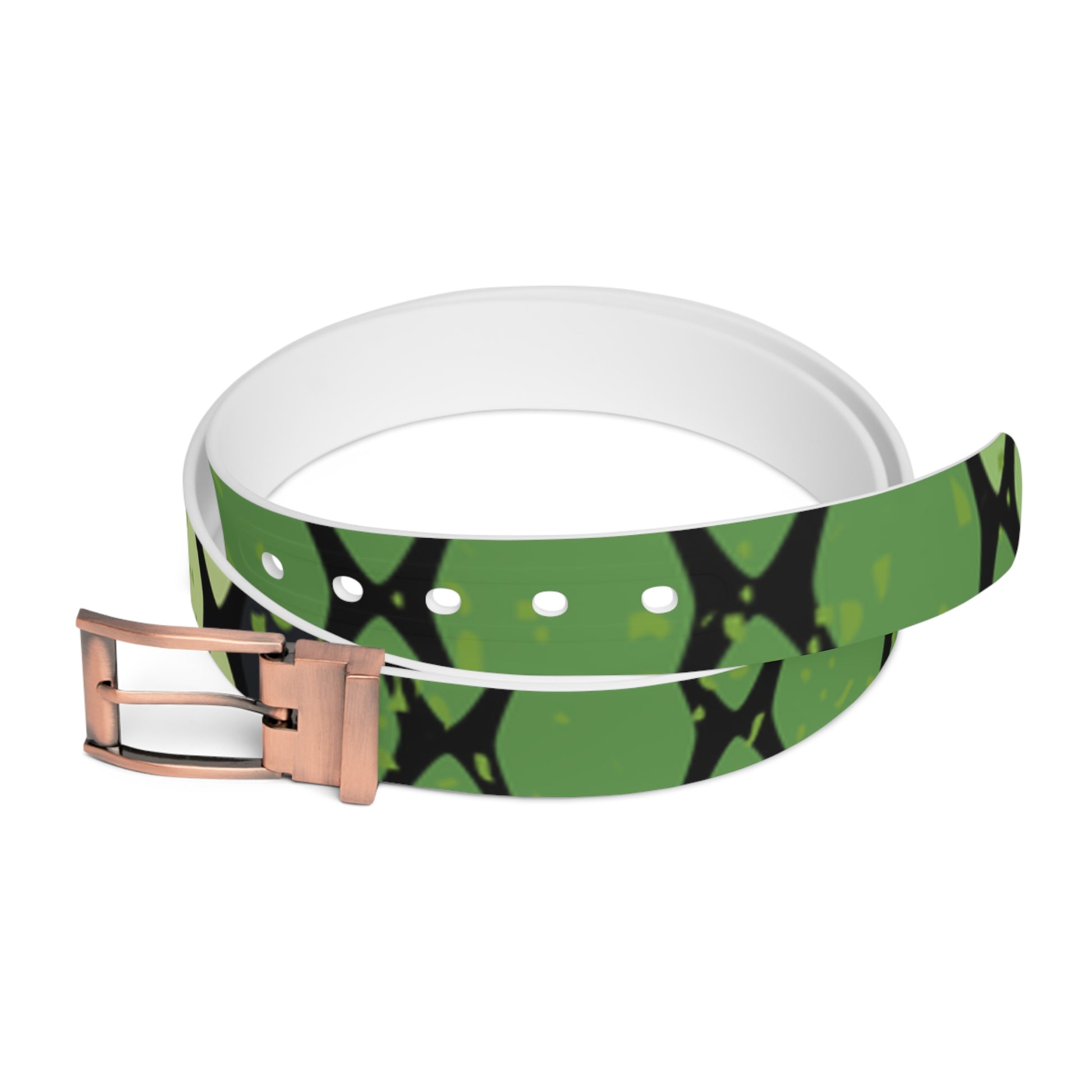 Snake Skin Green and Black Belt, Artsulli - Art is Long, Life is Short, Accessories, Material, Bronze Metal, Size, 50'', , , 11152625039312