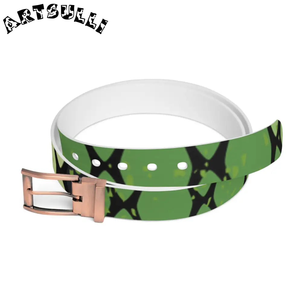 JAKKOUTTHEBXX Snake Skin Green and Black Belt JAKKOUTTHEBXX Artsulli