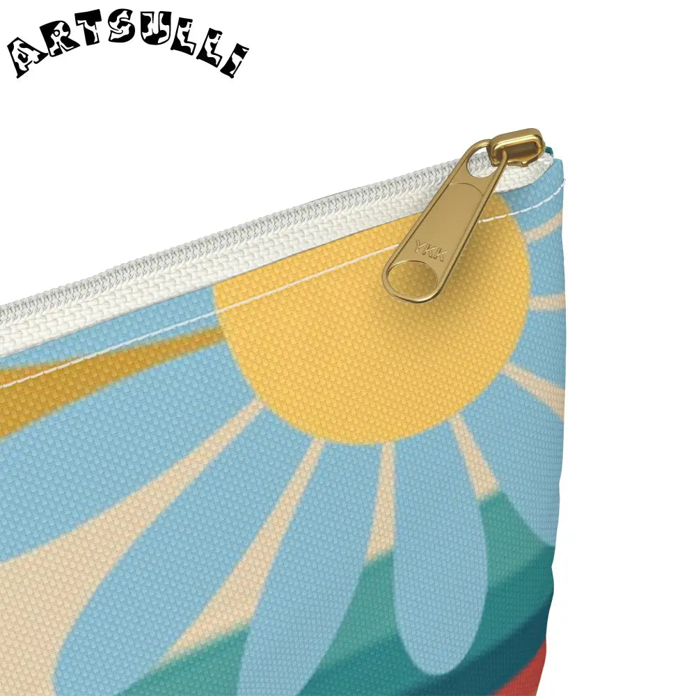 JAKKOUTTHEBXX Psychedelic Floral Hills Multi-Color Accessory Pouch