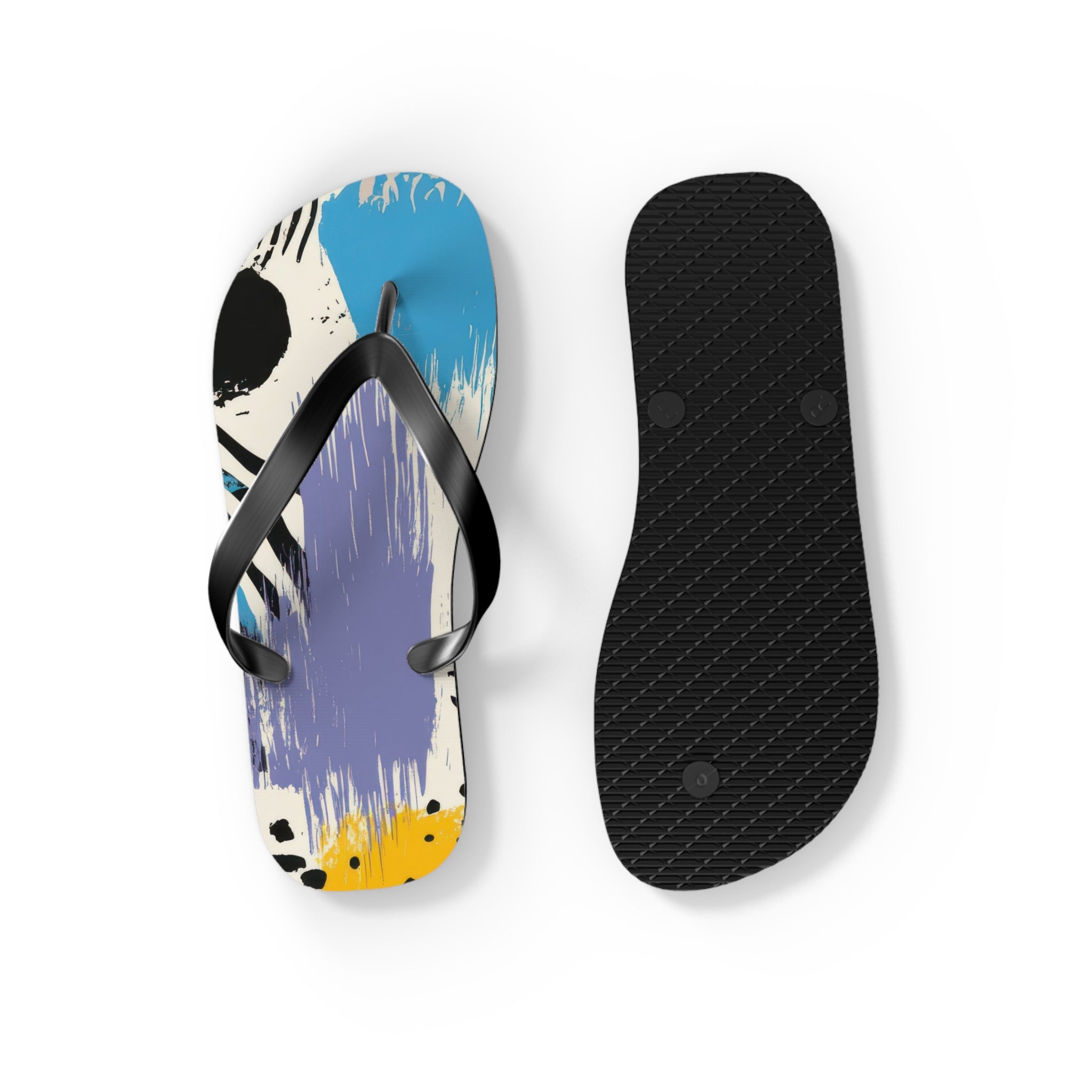 Rae Zebra Rhapsody II Flip Flops, Artsulli - Art is Long, Life is Short, Shoes, , , , , , , 