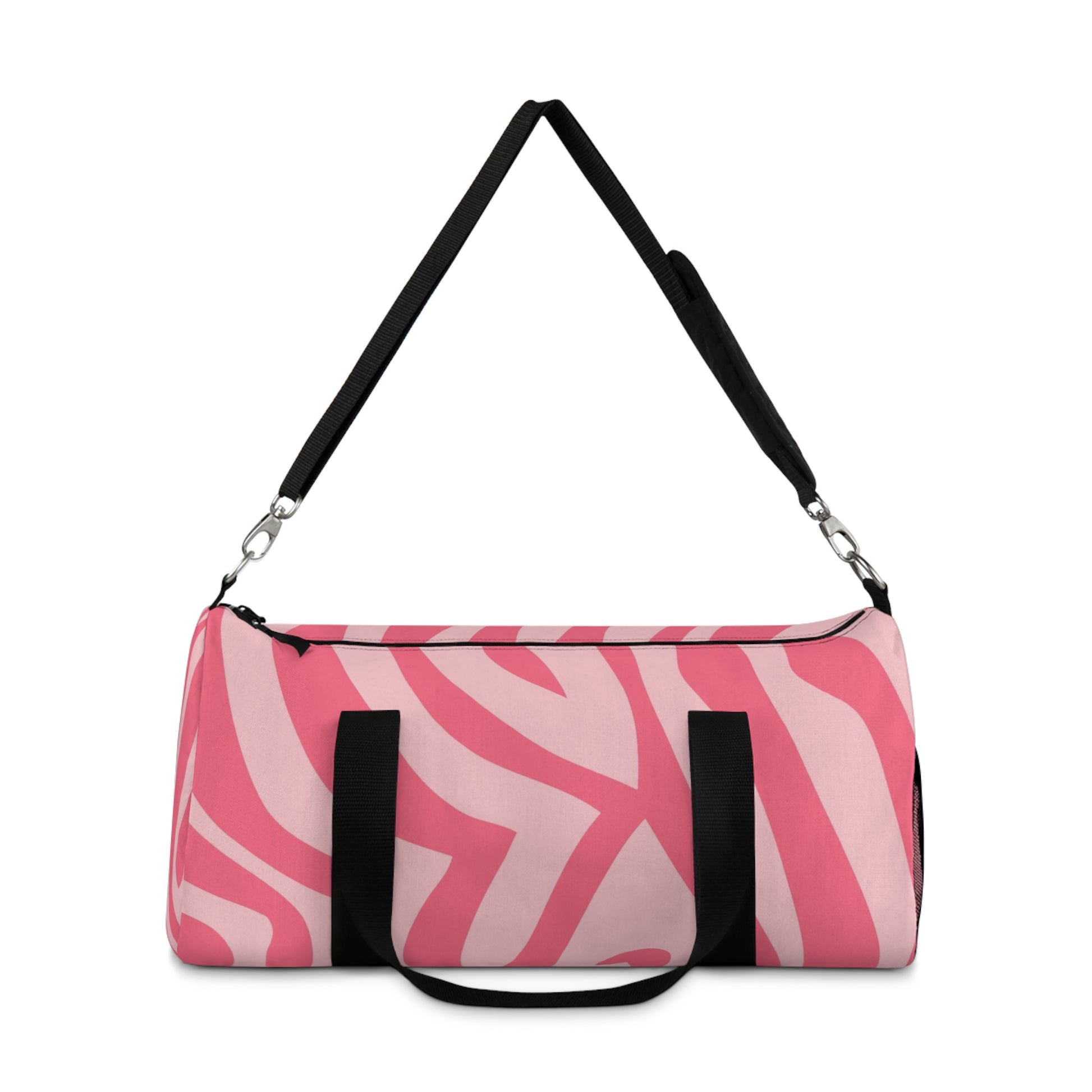 Melting Zebra Stripes Soft Pink Duffel Bag, Artsulli - Art is Long, Life is Short, Bags, , , , , , , 