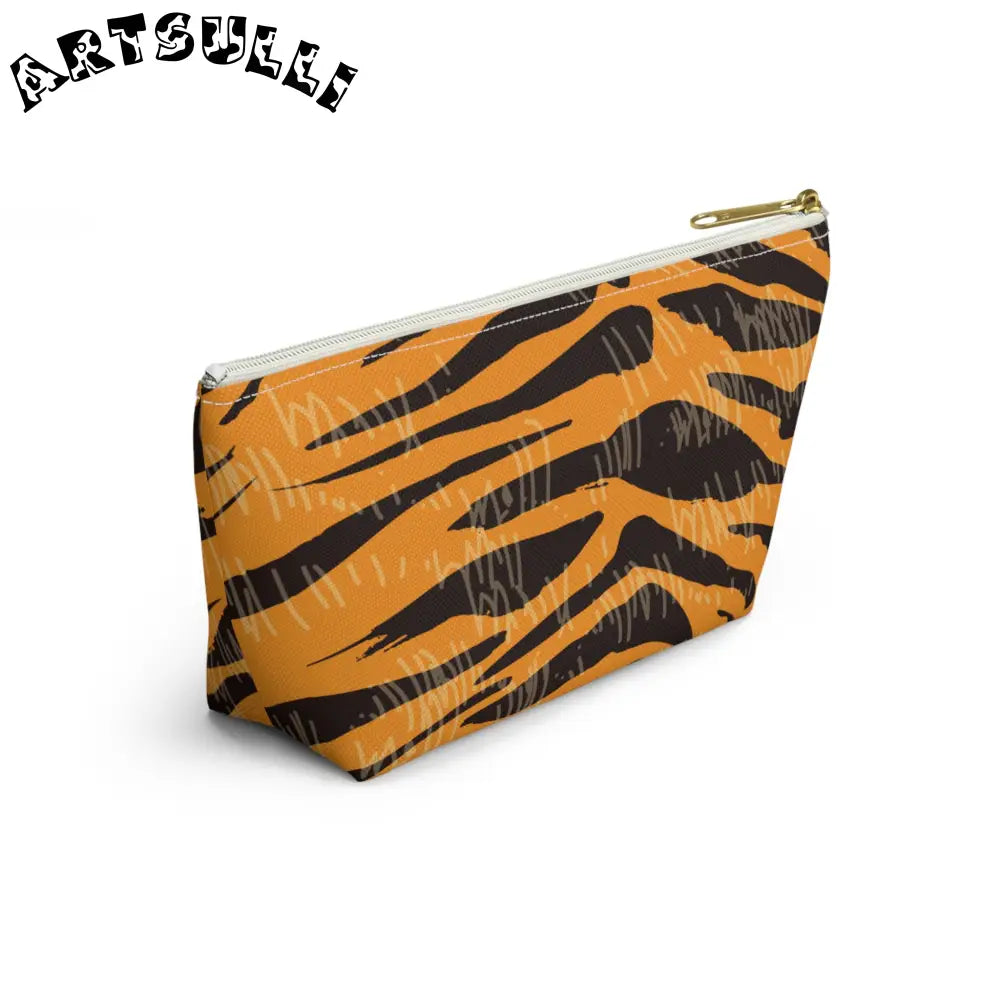 JAKKOUTTHEBXX Tiger Scratches Orange & Black Accessory Pouch w