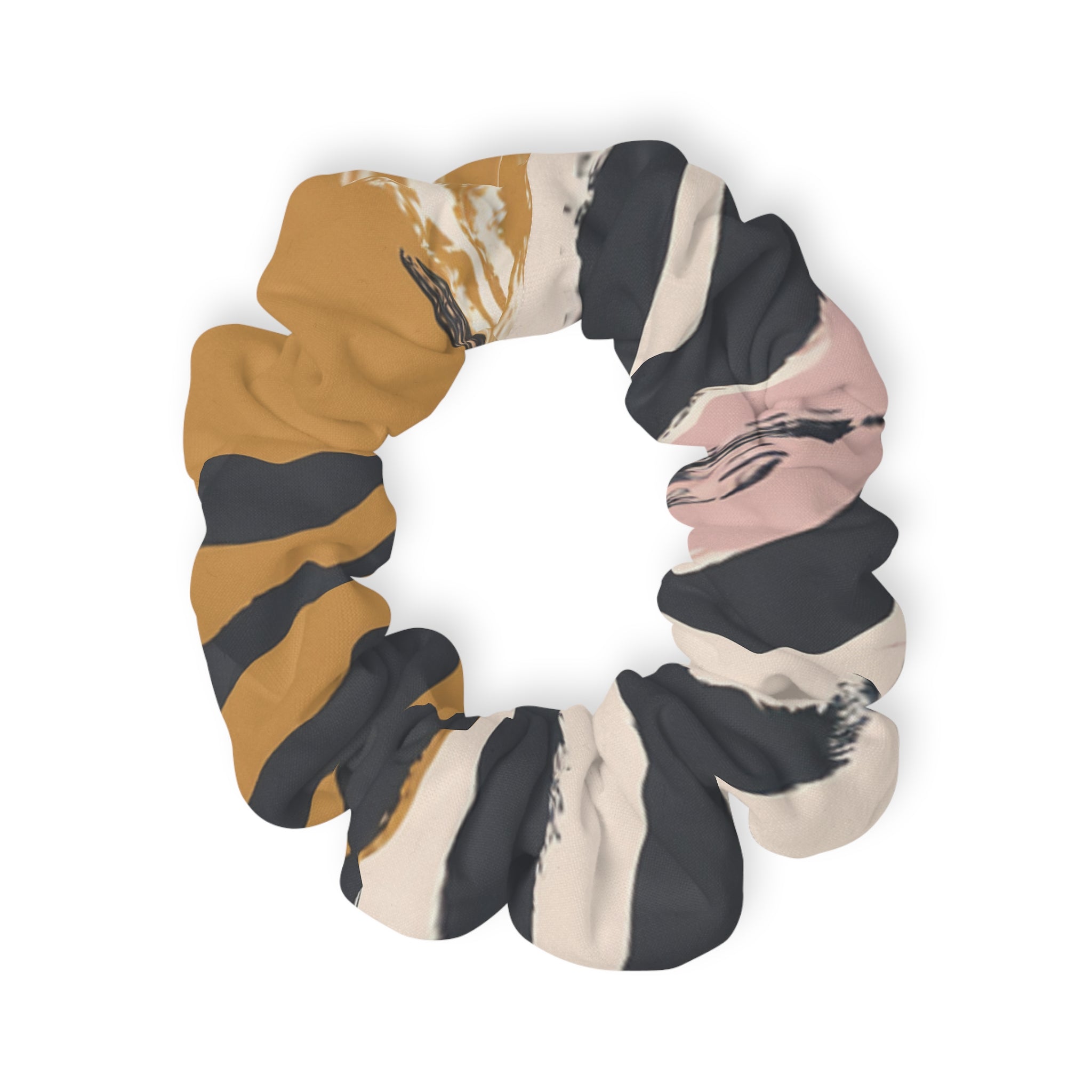 Beige Zebra Jungle Flats Scrunchie, Artsulli - Art is Long, Life is Short, Accessories, Size, 4'' × 4'', , , , , 72622115273583