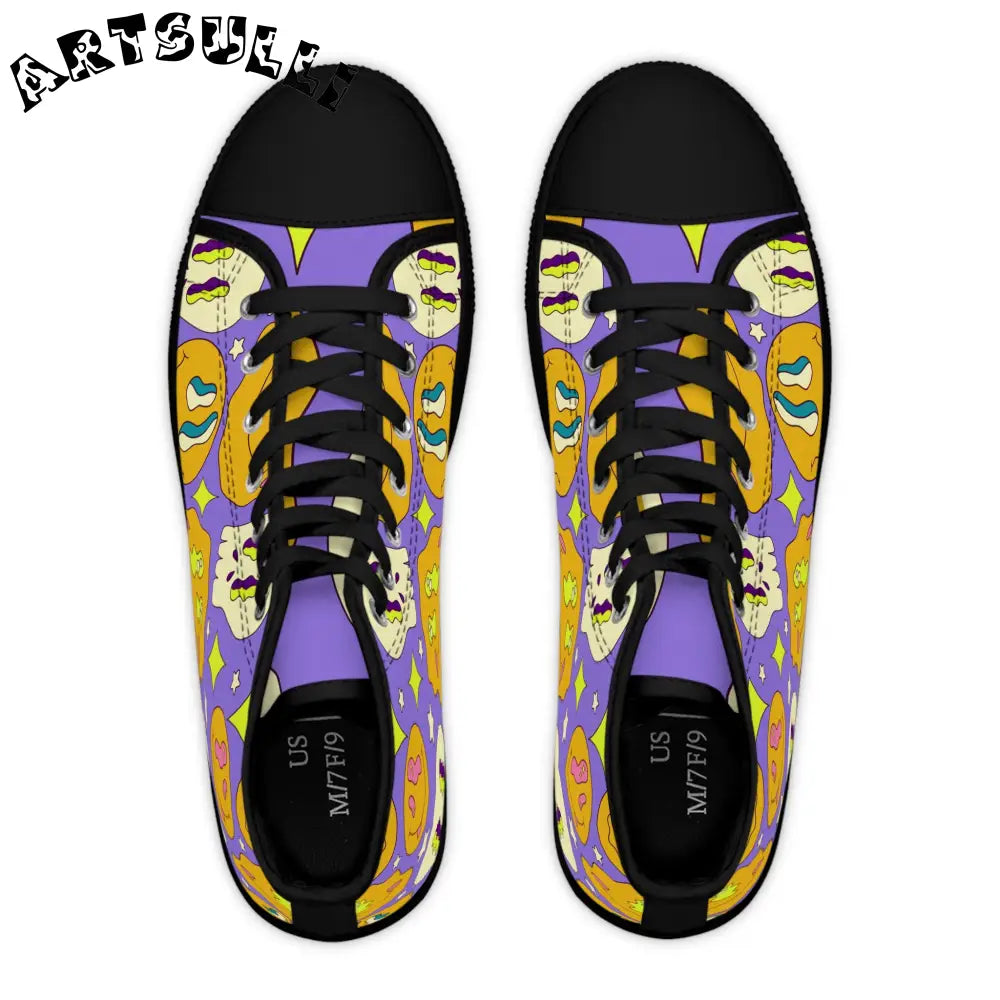 JAKKOUTTHEBXX Crystallic Smiley Dayglo Women’s High Top Sneakers