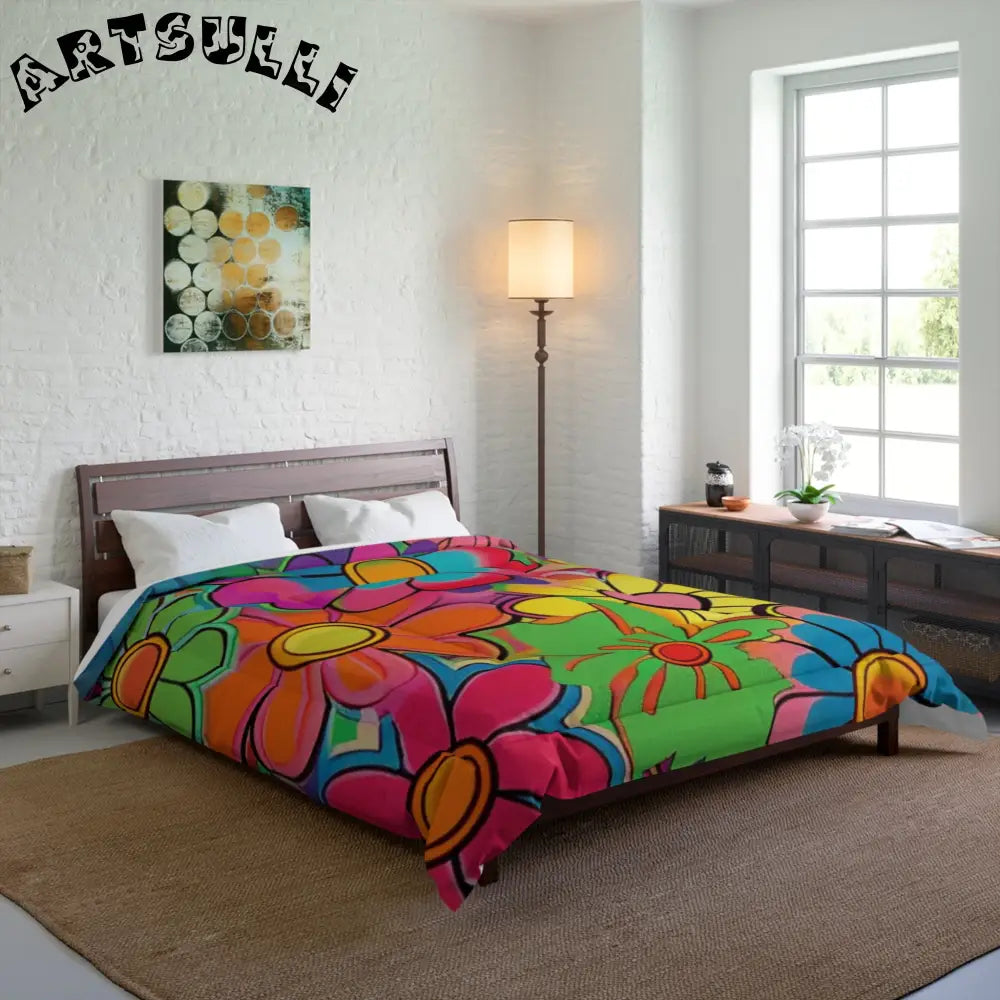 JAKKOUTTHEBXX Chromatic Daisy Dream Comforter JAKKOUTTHEBXX Artsulli