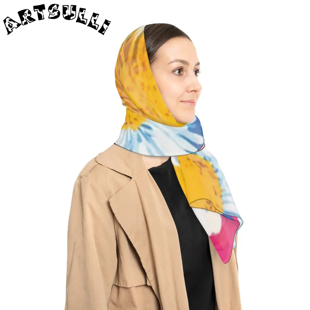 JAKKOUTTHEBXX CDG Daisy Dream Blue Poly Scarf JAKKOUTTHEBXX Artsulli