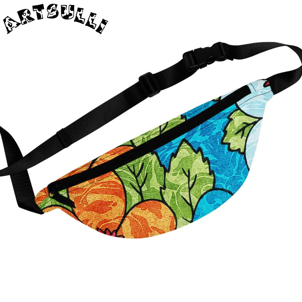 Blue Orange Groovy Fanny Pack, Artsulli - Art is Long, Life is Short, Bags, Size, One size, , , , , 23598866945758964495