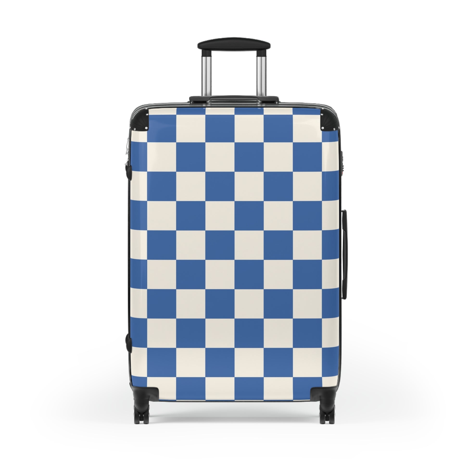 Checkerboard Blue Suitcase, Artsulli - Art is Long, Life is Short, Bags, , , , , , , 